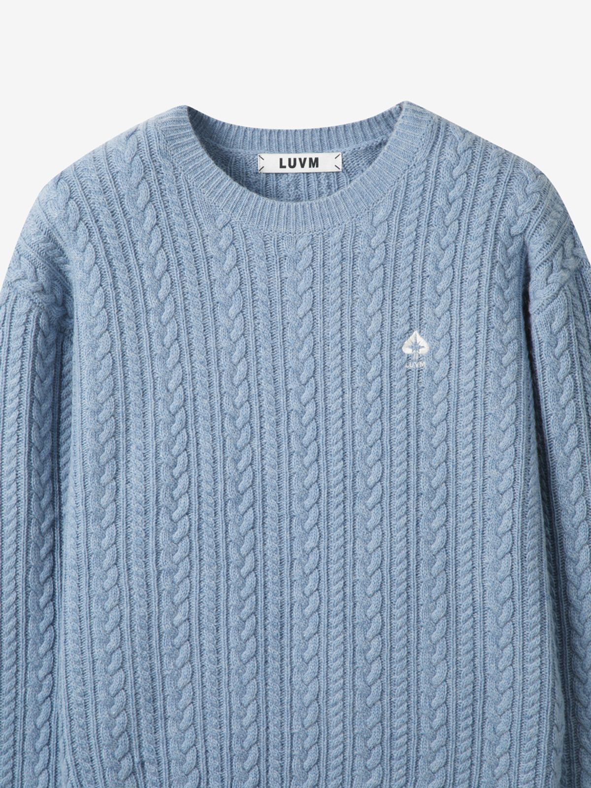 엘유브이엠(LUVM) RIBBED KNIT PULLOVER_SKY BLUE