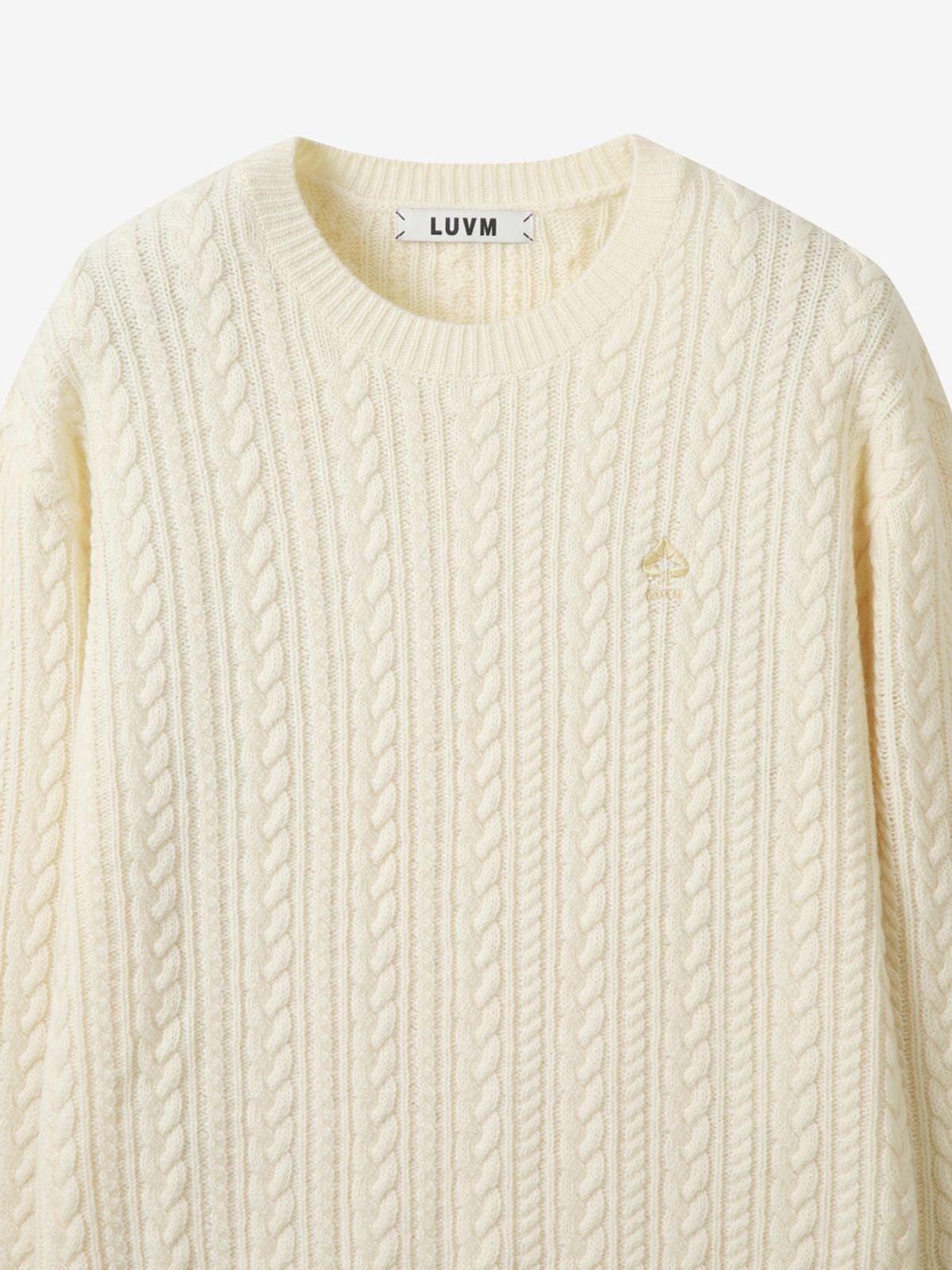 엘유브이엠(LUVM) RIBBED KNIT PULLOVER_CREAM