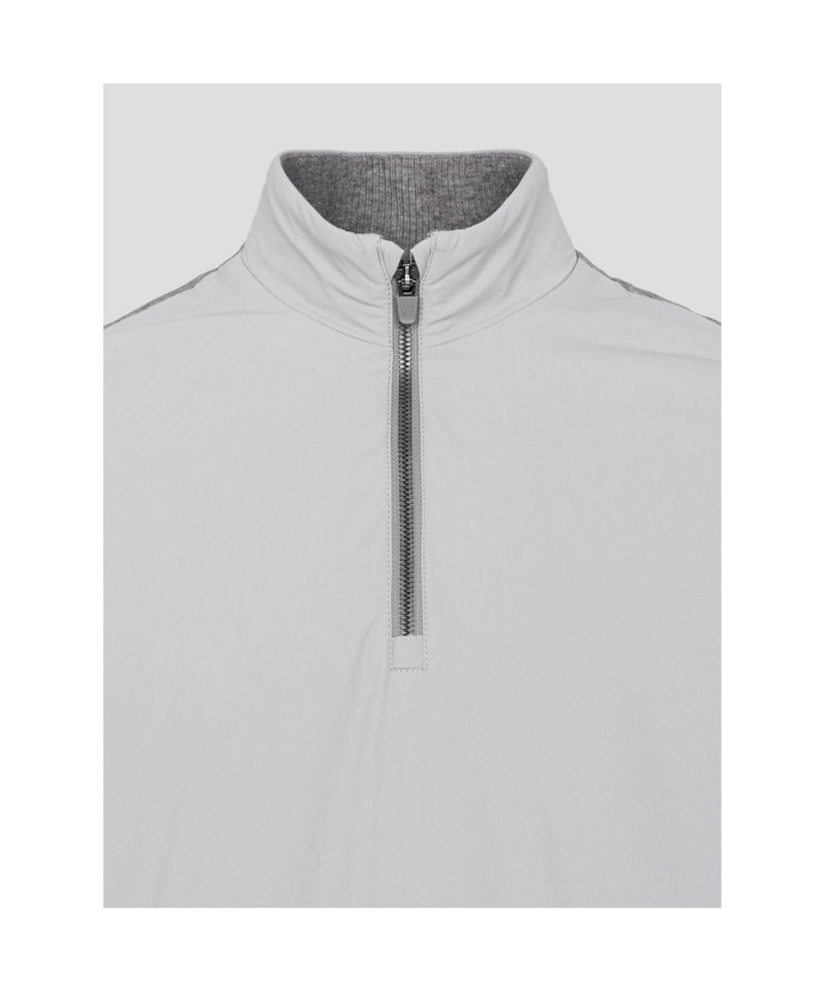 빈폴골프(BEANPOLE GOLF) 남성 우븐 하이브리드 니트 반집업 - 그레이