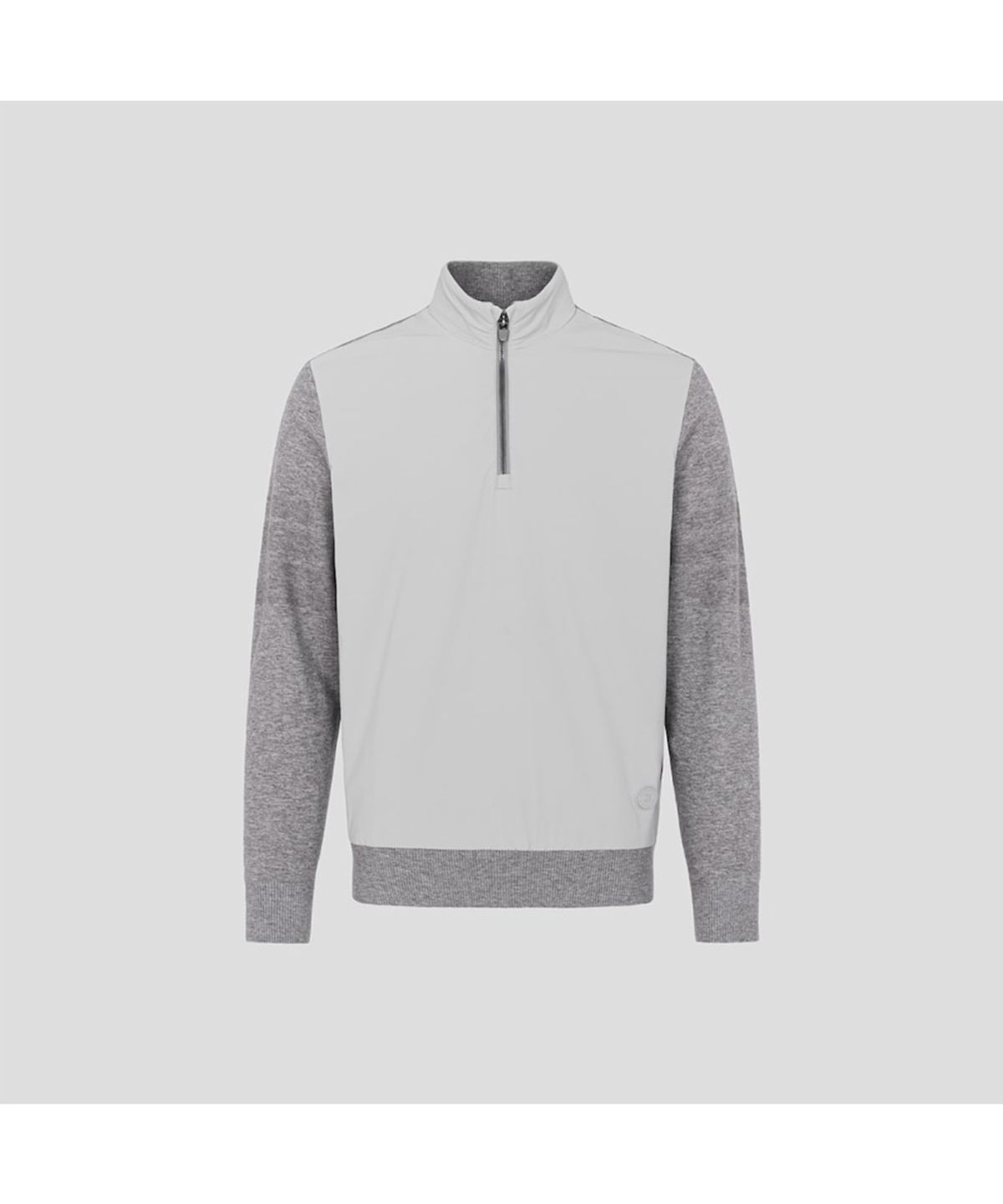 빈폴골프(BEANPOLE GOLF) 남성 우븐 하이브리드 니트 반집업 - 그레이