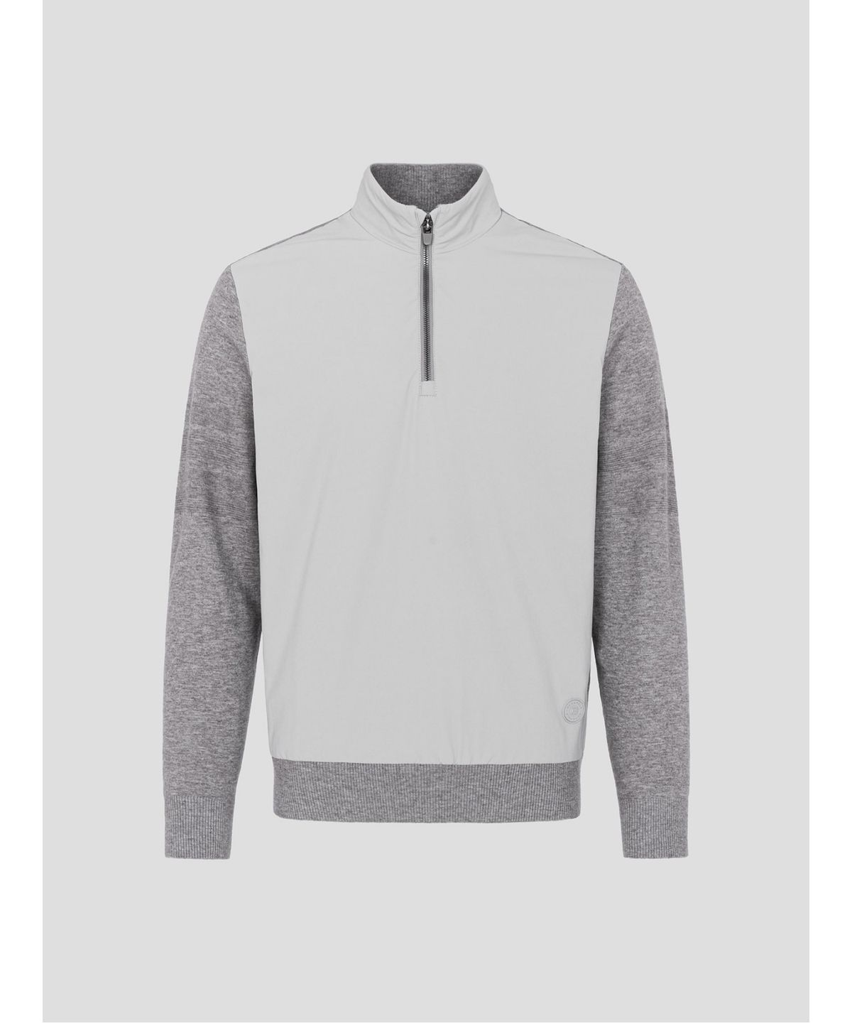 빈폴골프(BEANPOLE GOLF) 남성 우븐 하이브리드 니트 반집업 - 그레이