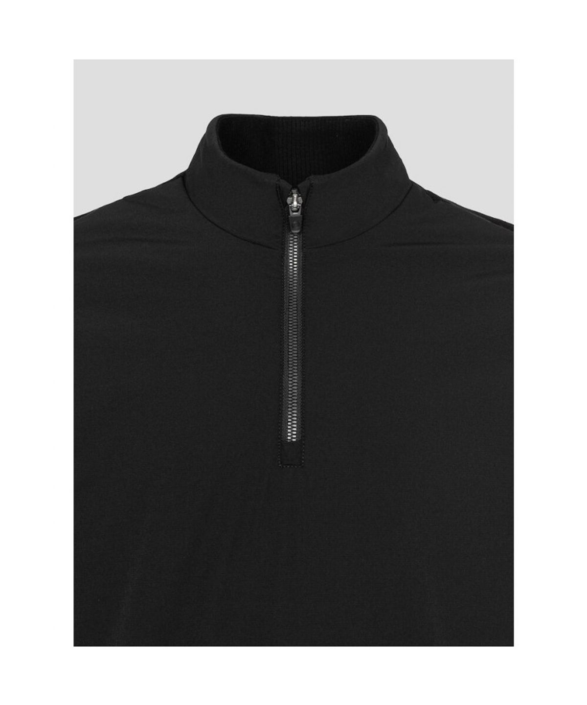 빈폴골프(BEANPOLE GOLF) 남성 우븐 하이브리드 니트 반집업 - 블랙