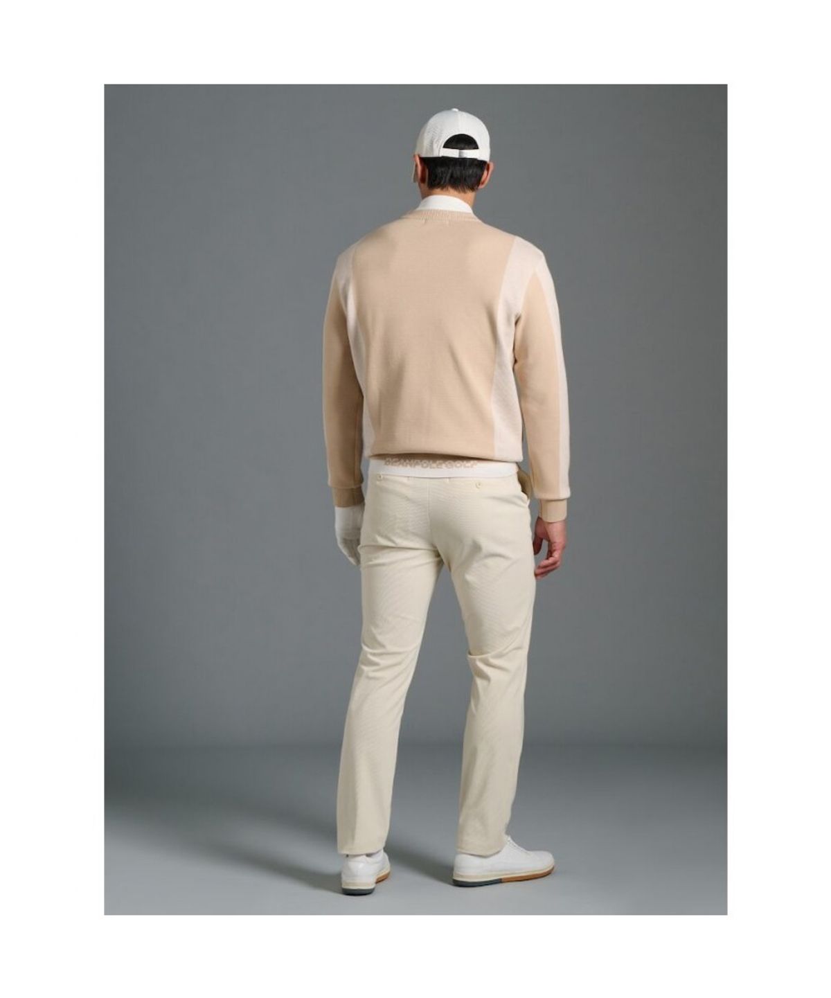 빈폴골프(BEANPOLE GOLF) 남성 사이드 스트라이프 패턴 풀오버 - 베이지