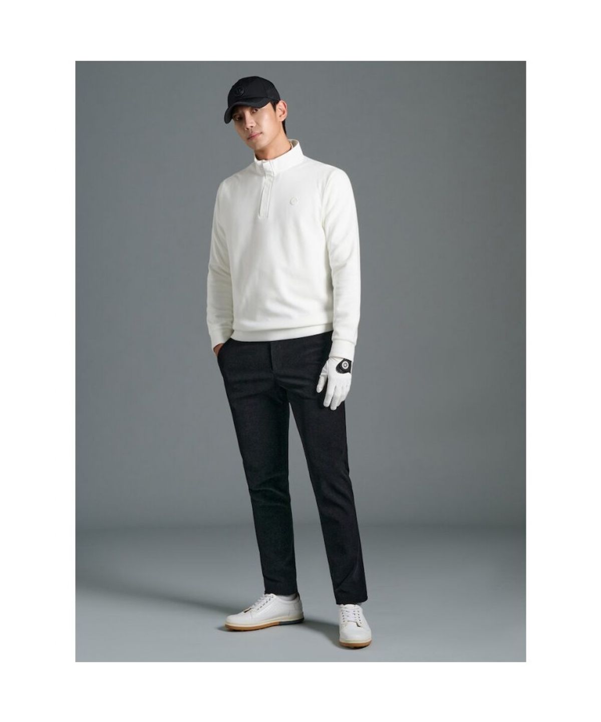 빈폴골프(BEANPOLE GOLF) 남성 코듀로이 슬림 팬츠 - 블랙