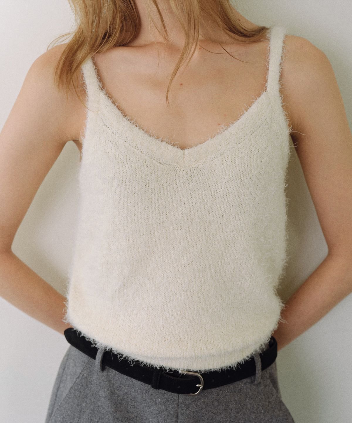 유라고(URAGO) Hairy knit sleeveless