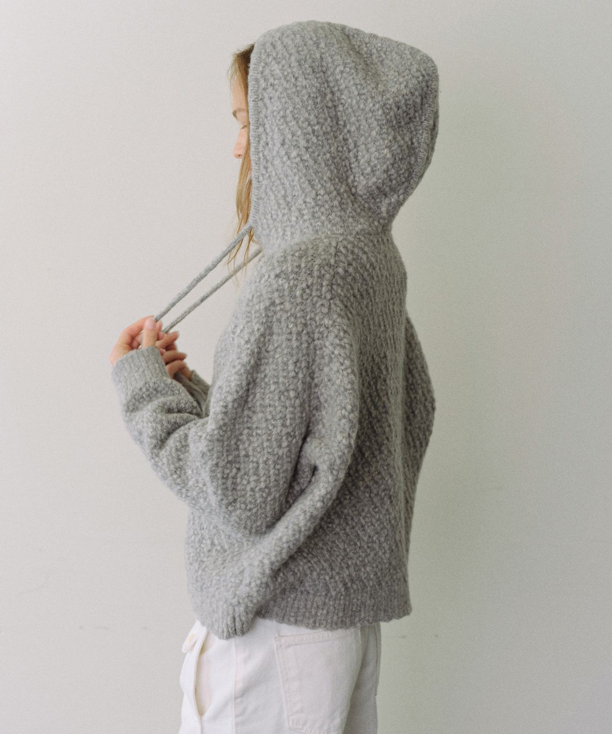유라고(URAGO) Fluffy hoodie cardigan