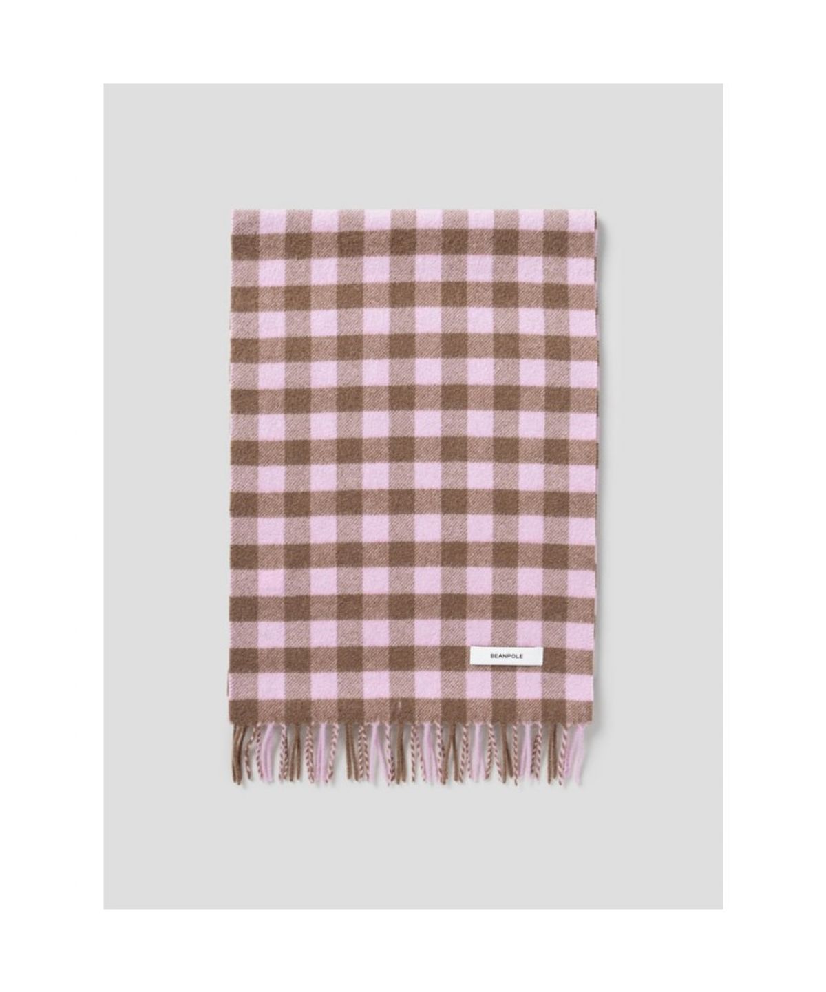빈폴 액세서리(BEANPOLE ACCESSORY) 울 깅엄체크 머플러 - 핑크