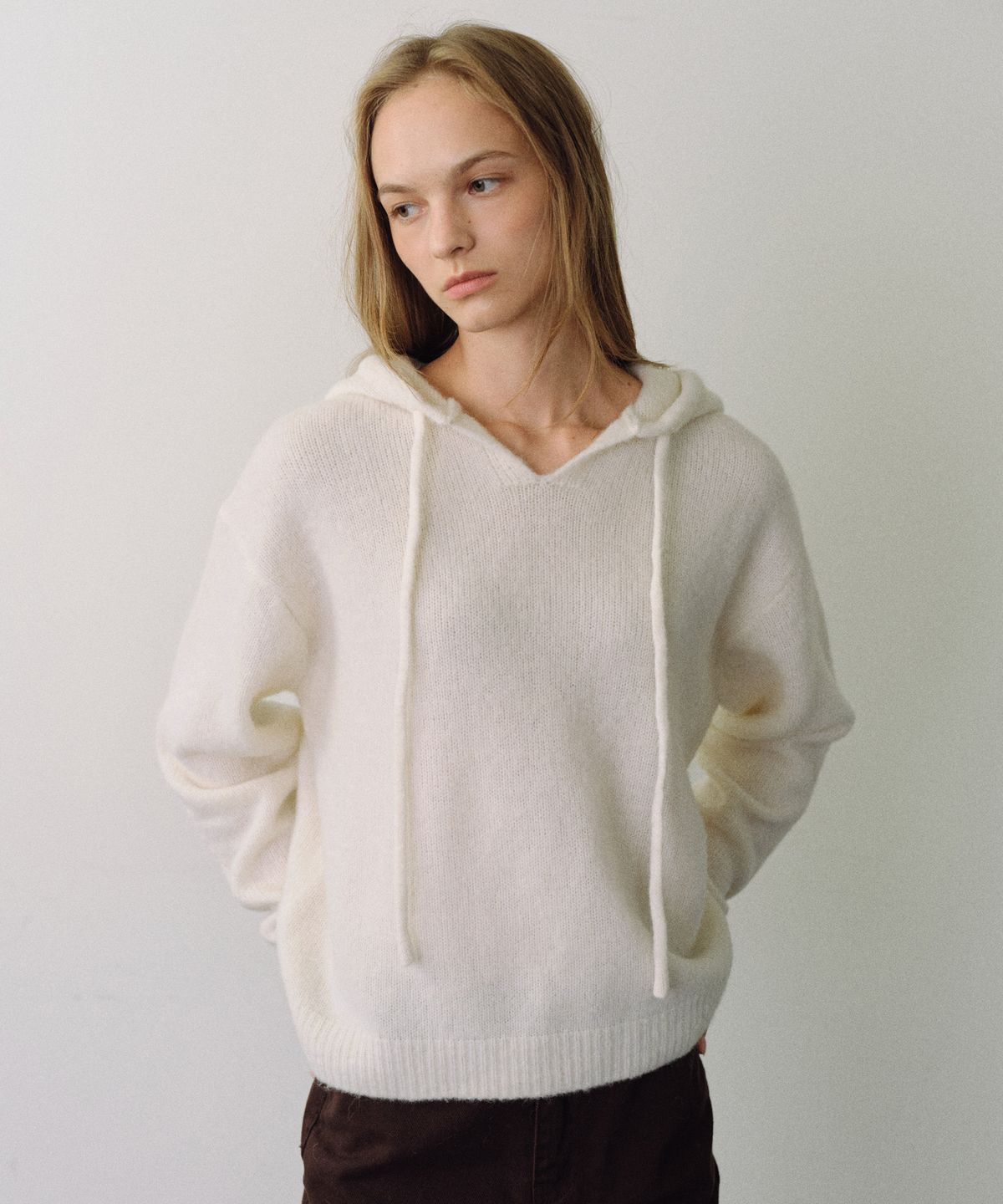 유라고(URAGO) Alpaca hooded knit