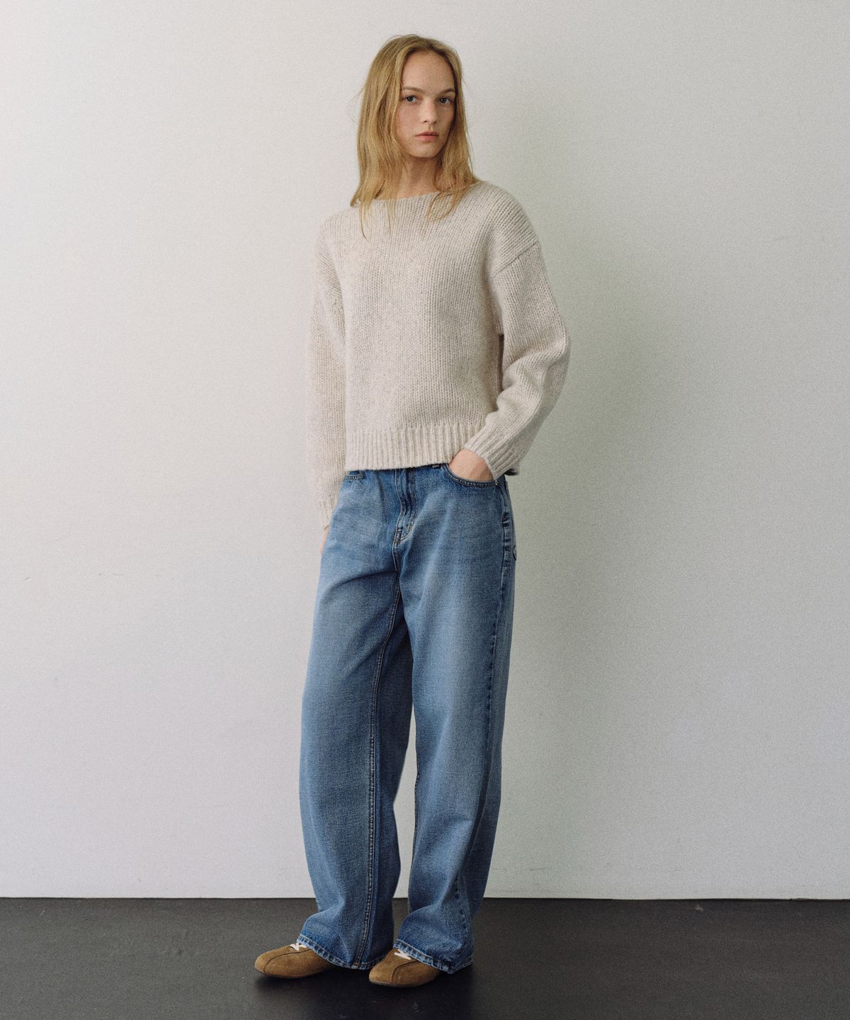 유라고(URAGO) Bulky boatneck wool knit