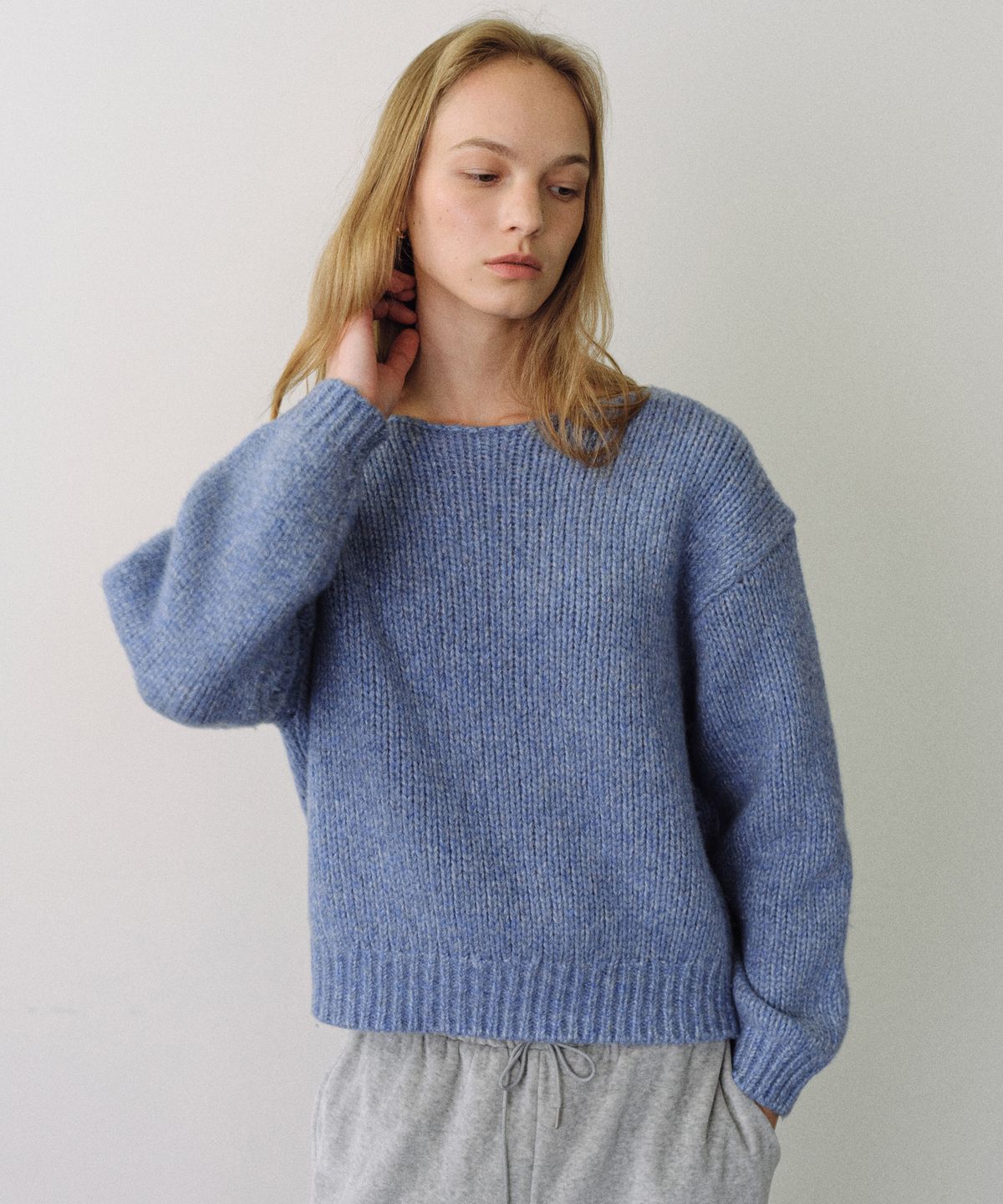 유라고(URAGO) Bulky boatneck wool knit