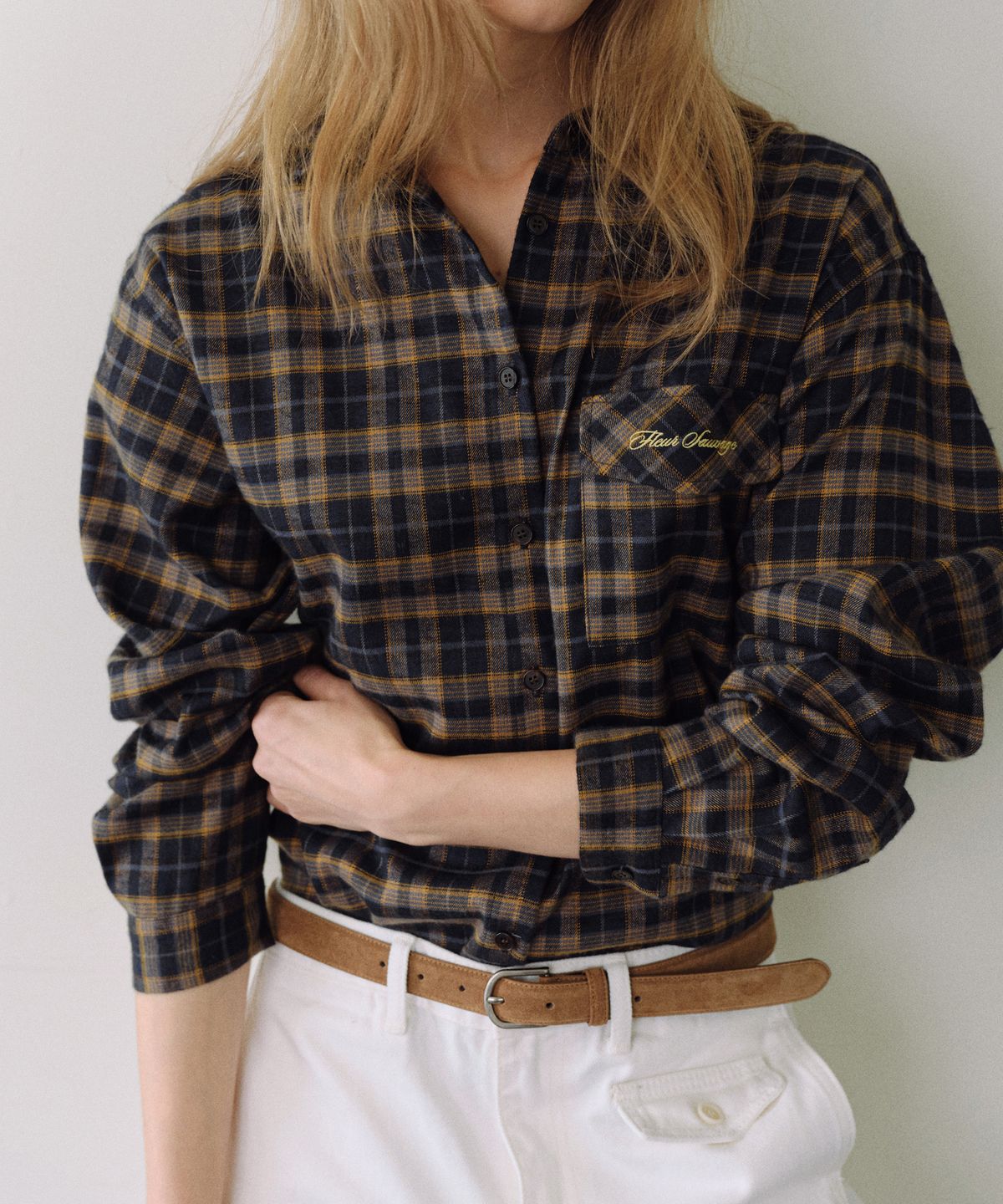 유라고(URAGO) Flap pocket check shirt
