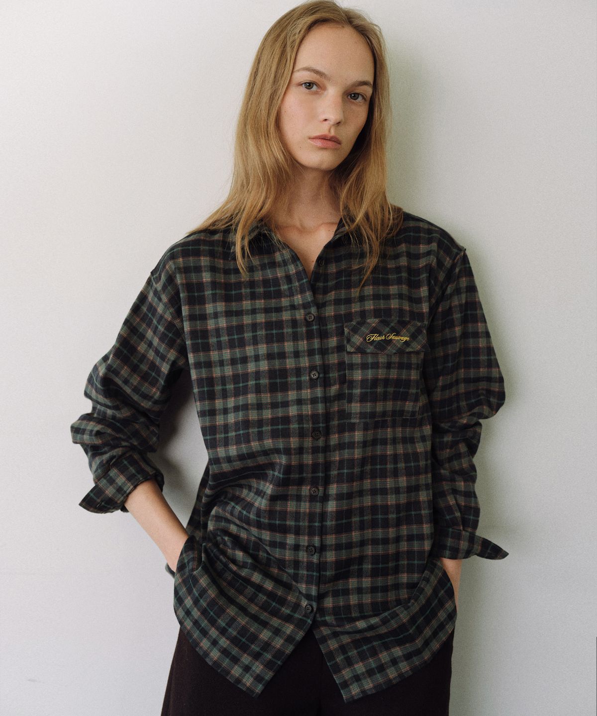유라고(URAGO) Flap pocket check shirt
