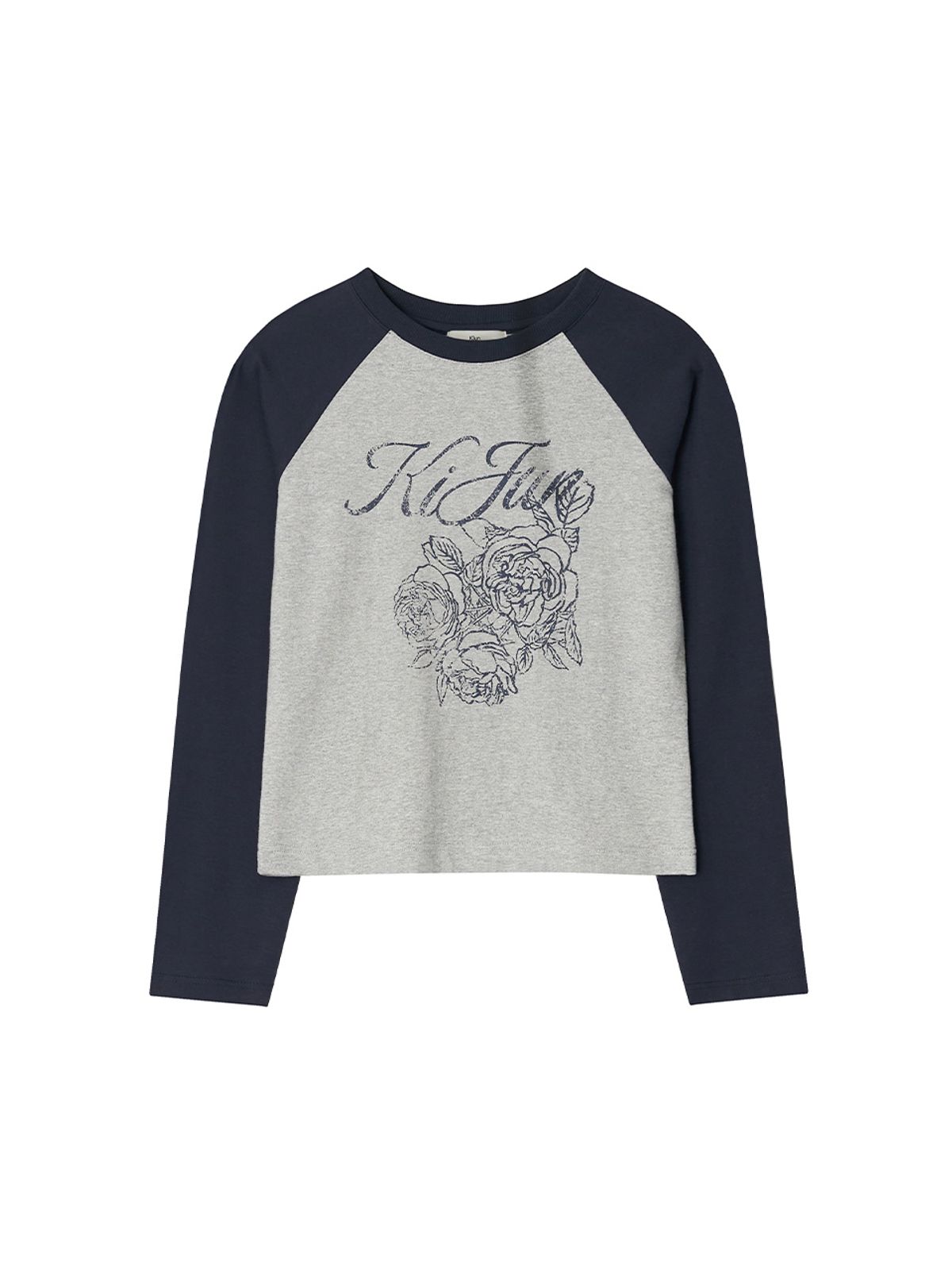 기준(KIJUN) Rose Raglan Tee Navy