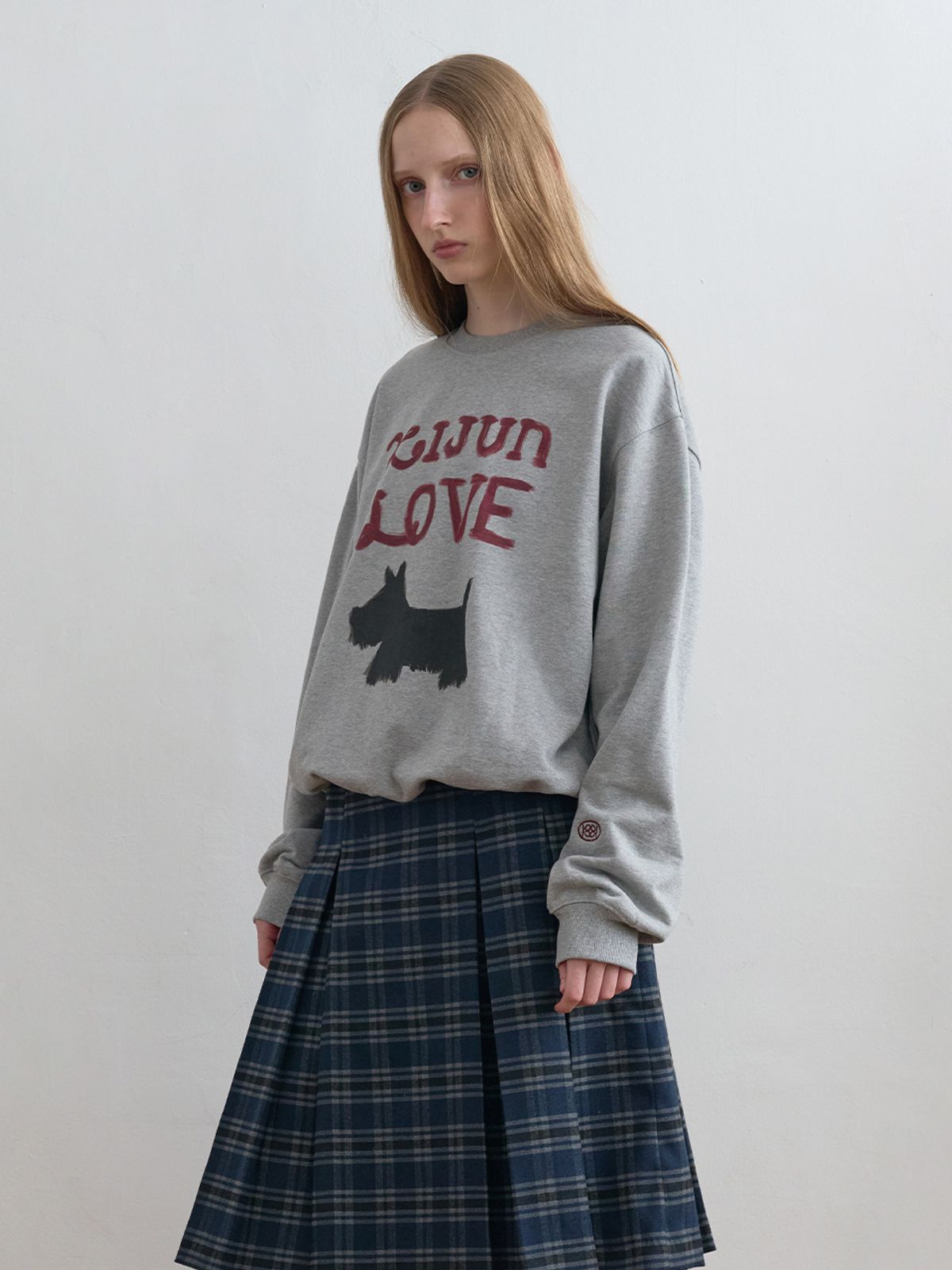 기준(KIJUN) Love Sweatshirt Melange Grey