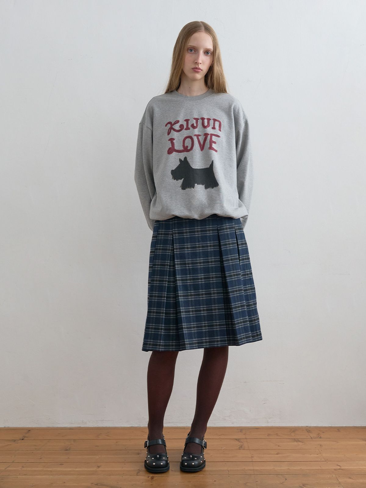기준(KIJUN) Love Sweatshirt Melange Grey