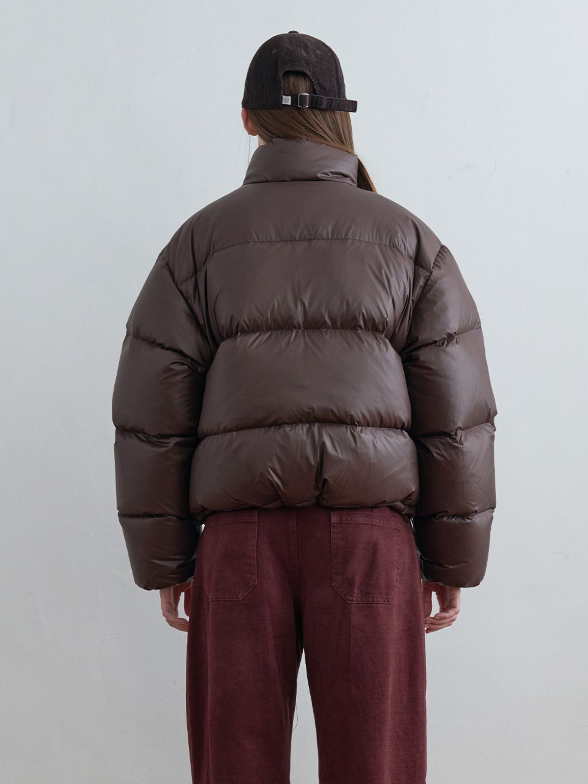 기준(KIJUN) Soft Glow Puffer Jacket Brown