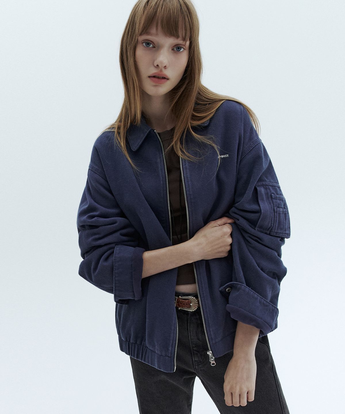 시티브리즈(CITYBREEZE) 워시드 유틸리티 블루종_INDIE BLUE