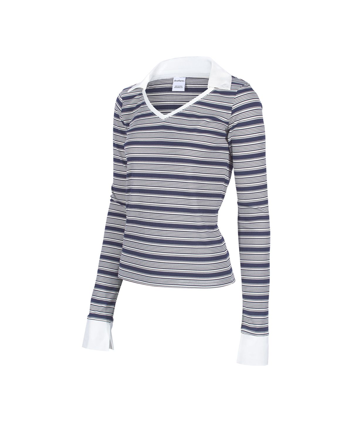 어나더에이(ANOTHER A) SHIRT LAYERED STRIPE TOP_Navy