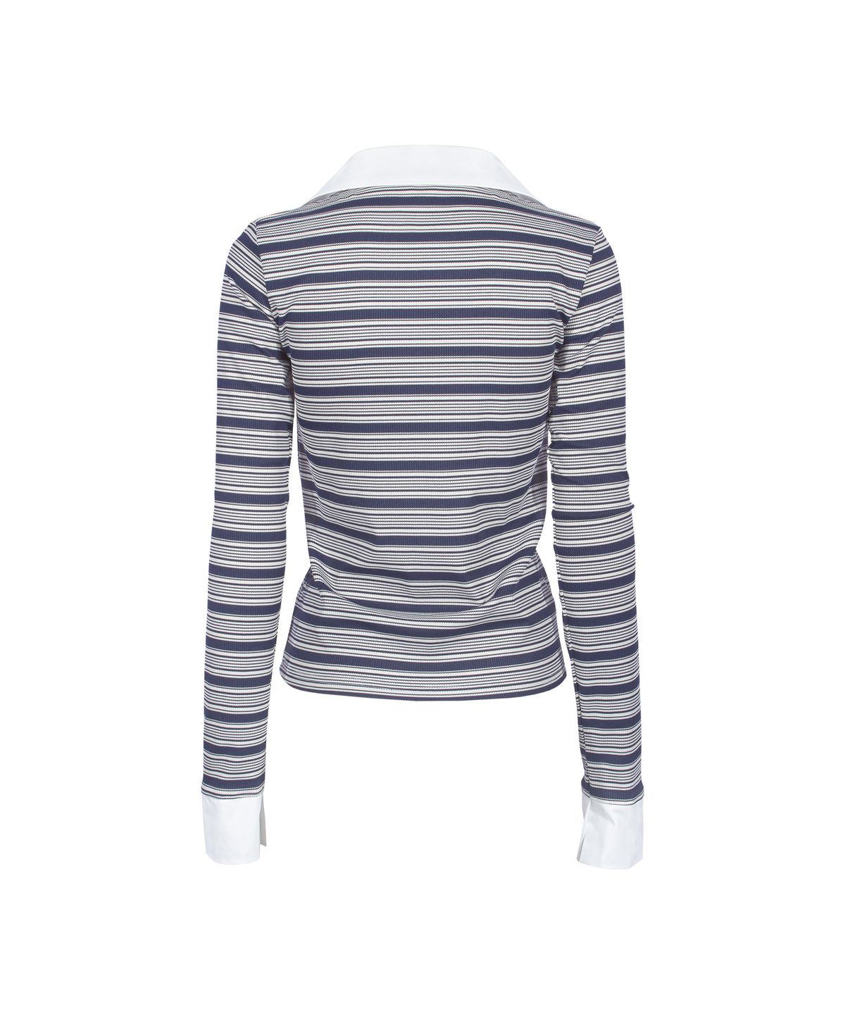 어나더에이(ANOTHER A) SHIRT LAYERED STRIPE TOP_Navy