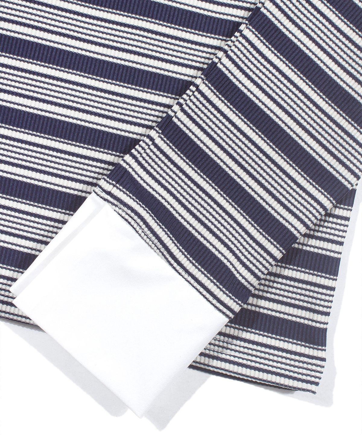 어나더에이(ANOTHER A) SHIRT LAYERED STRIPE TOP_Navy