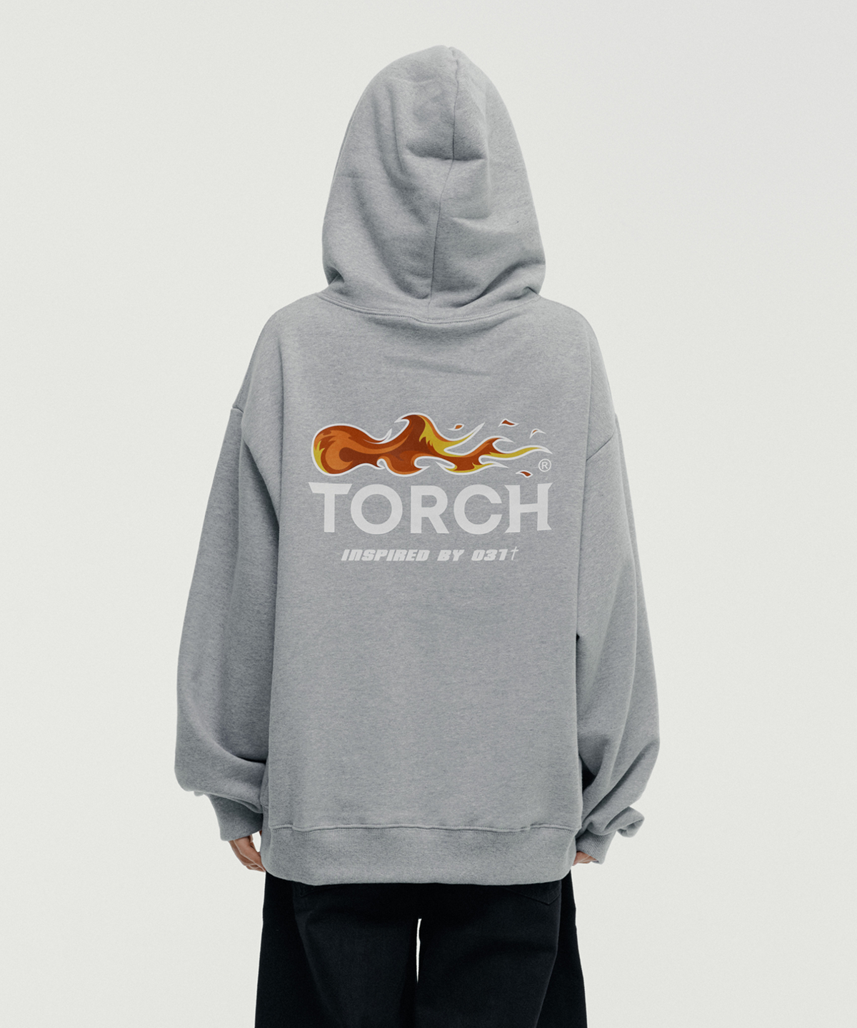 토치(TORCH) TORCH 0.3.1 Logo HOODIE ［MELANGE GREY］