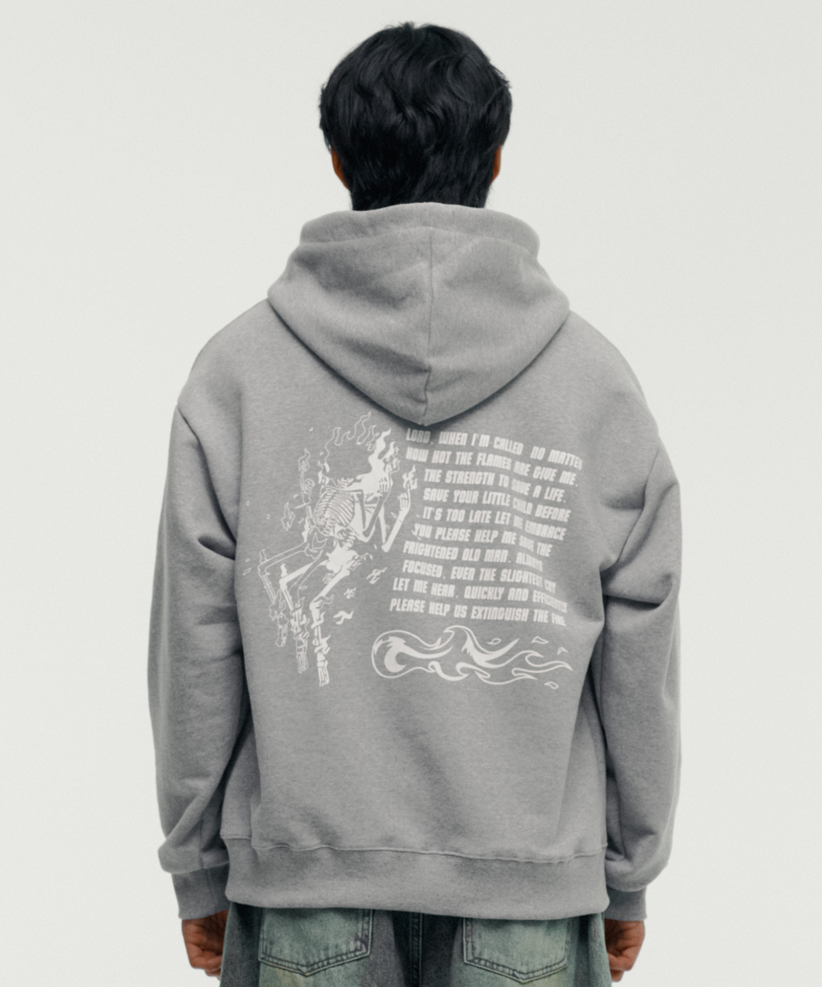 토치(TORCH) TORCH PRAY HOODIE ［MELANGE GREY］