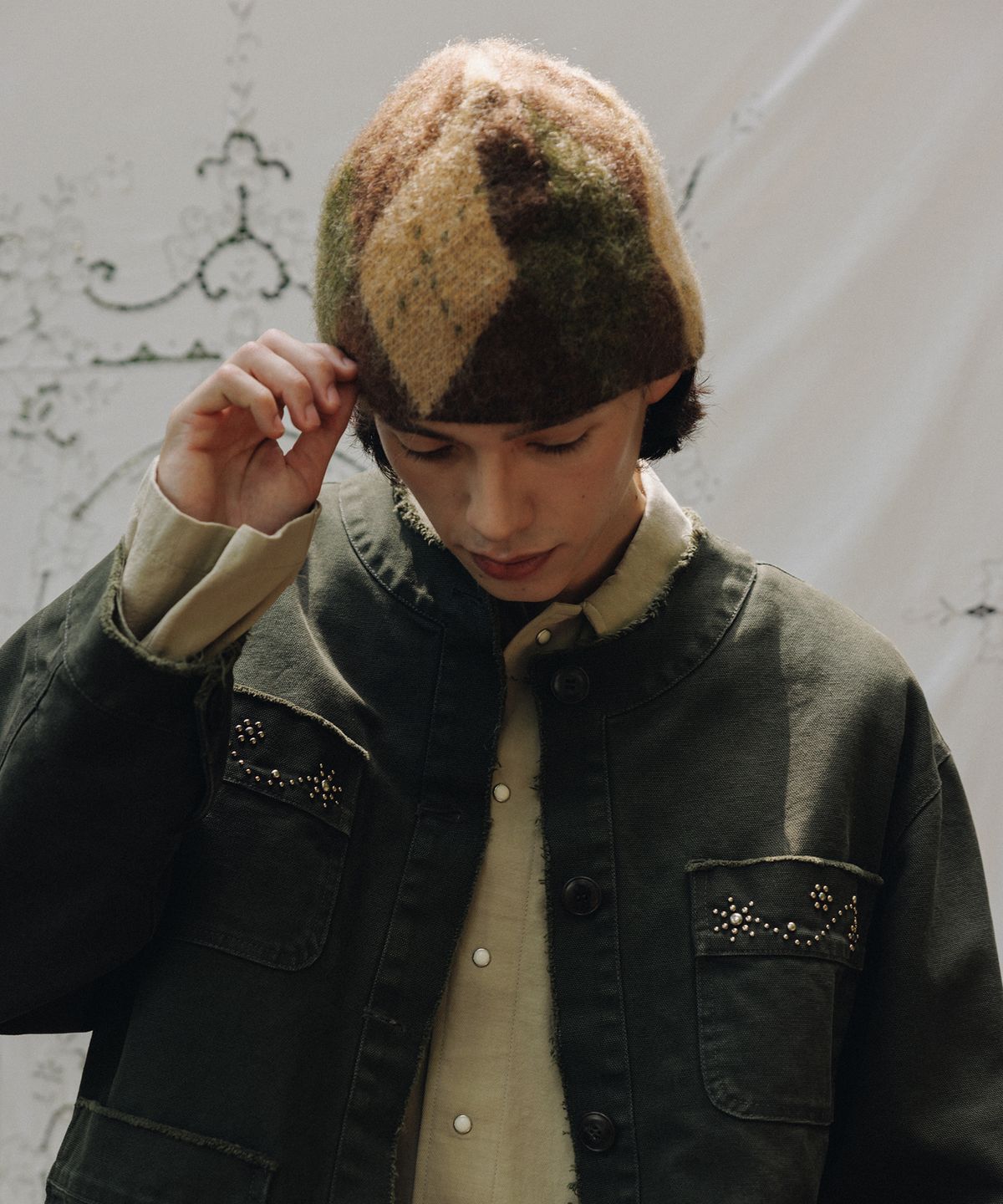 프리터(FRITUR) Argyle Beanie 2Color_F253HT01