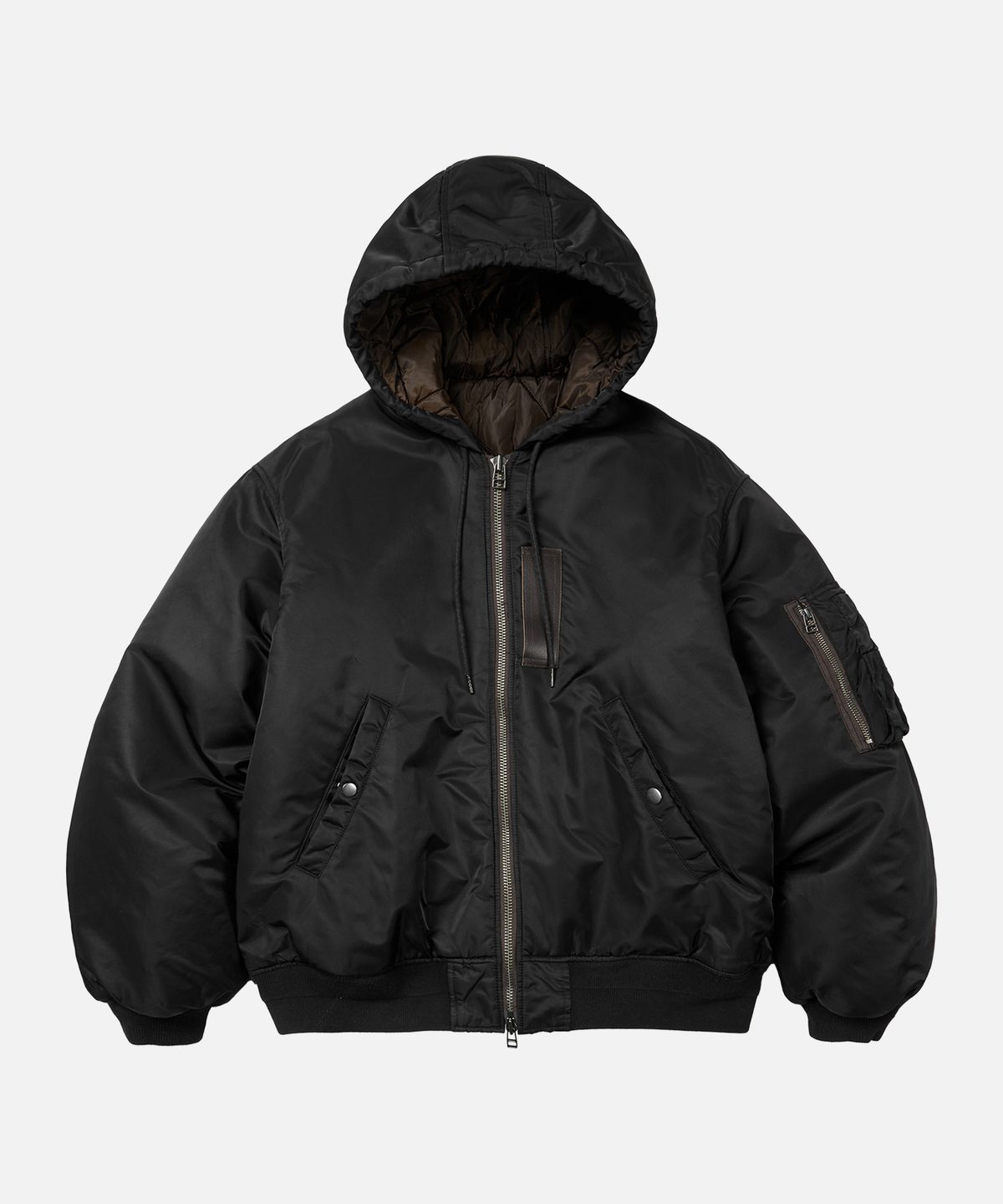 프리즘웍스(FRIZMWORKS) ACTIVE MA-1 HOODED PARKA _ BLACK