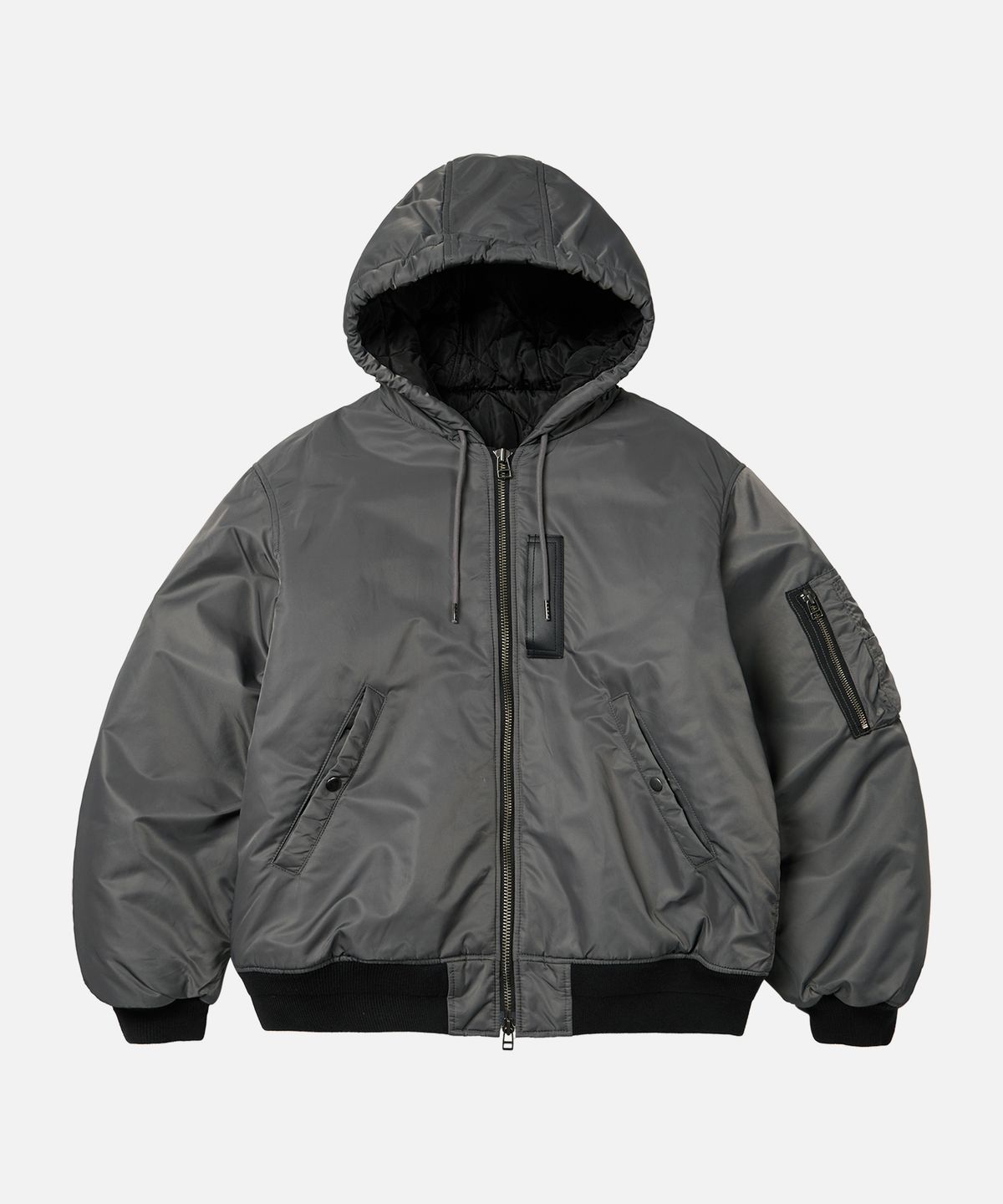 프리즘웍스(FRIZMWORKS) ACTIVE MA-1 HOODED PARKA _ GUN METAL