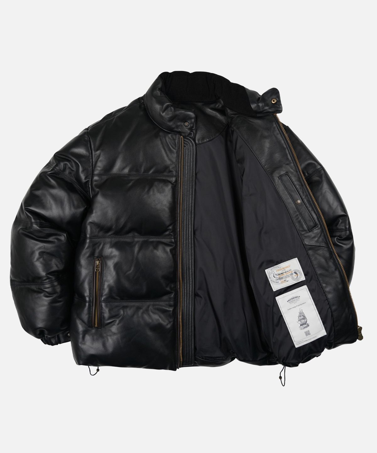 프리즘웍스(FRIZMWORKS) SNOWDON LAMBSKIN DOWN JACKET _ BLACK