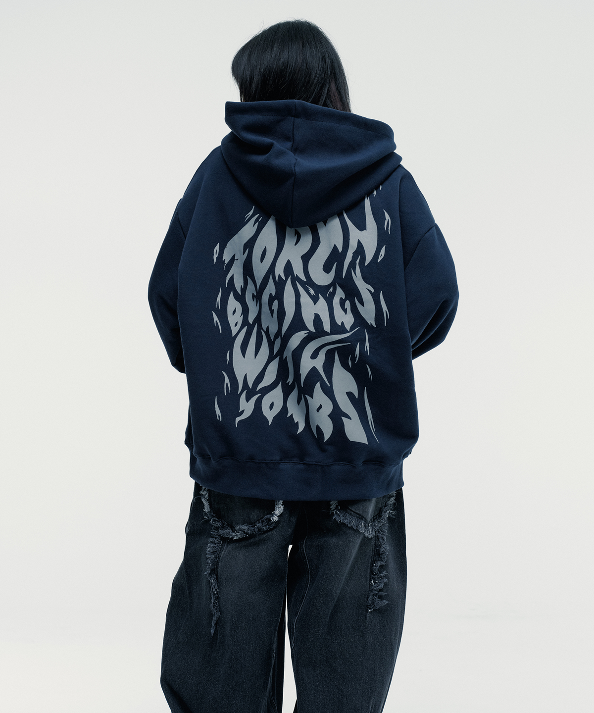 토치(TORCH) TORCH BEGINS HOODIE ［NAVY］