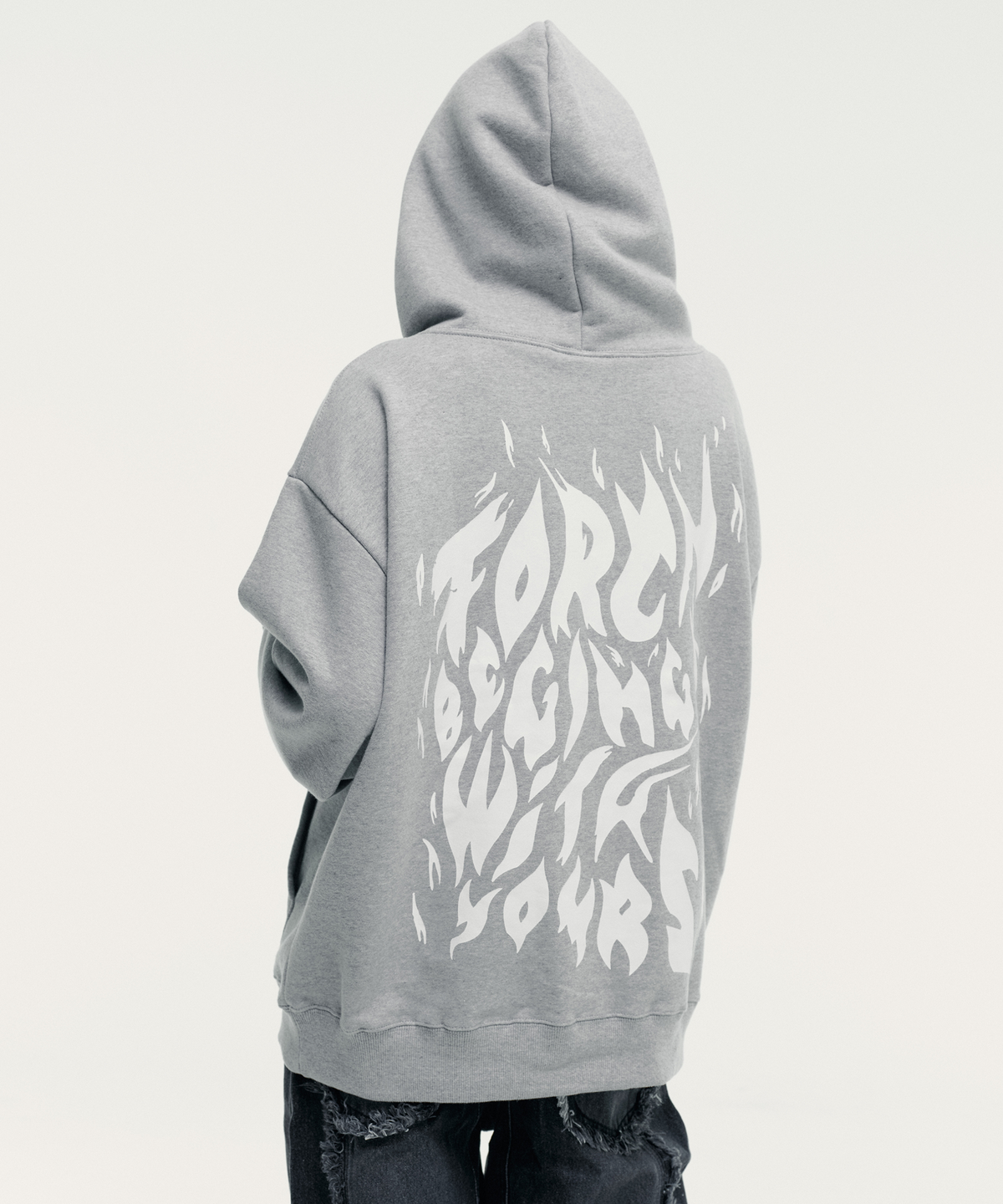 토치(TORCH) TORCH BEGINS HOODIE ［MELANGE GREY］