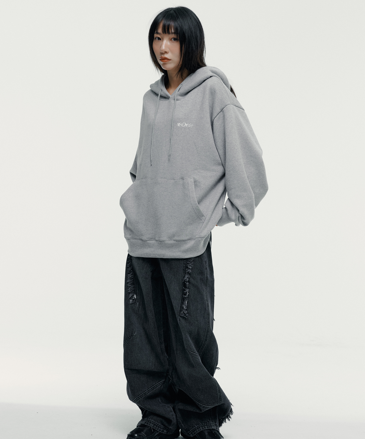 토치(TORCH) TORCH BEGINS HOODIE ［MELANGE GREY］