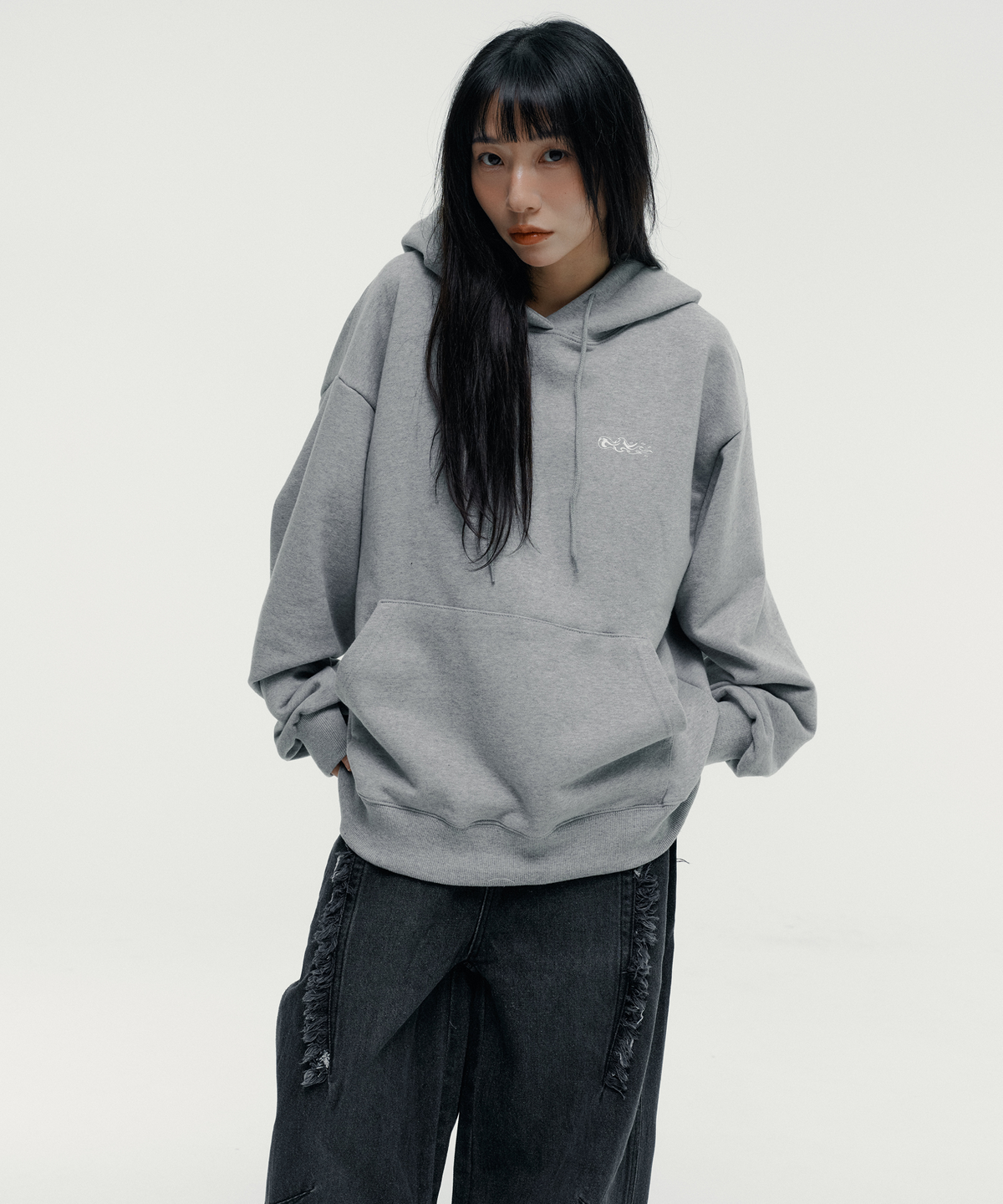 토치(TORCH) TORCH BEGINS HOODIE ［MELANGE GREY］
