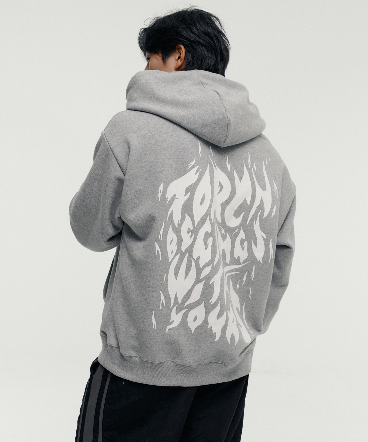 토치(TORCH) TORCH BEGINS HOODIE ［MELANGE GREY］