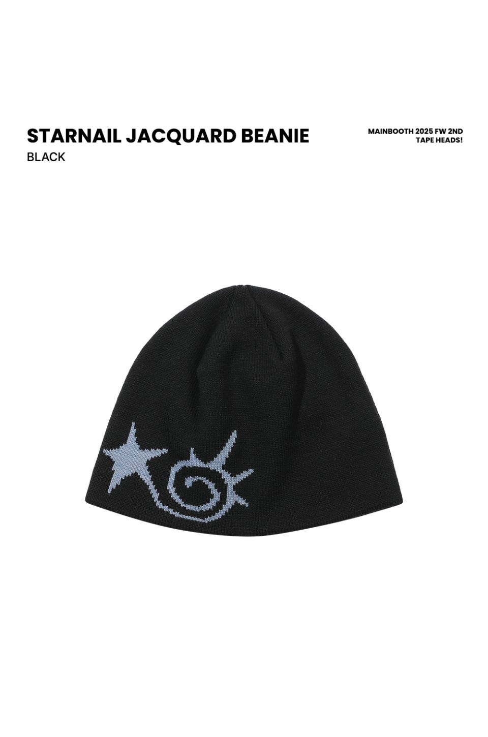 MUSINSA公式 | MAINBOOTH Starnail Jacquard Beanie(BLACK)