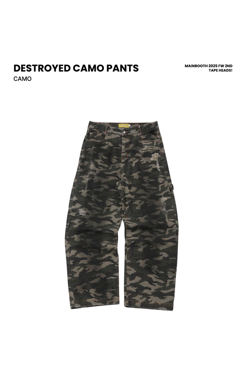 MUSINSA | MAINBOOTH Destroyed Camo Pants(CAMO)