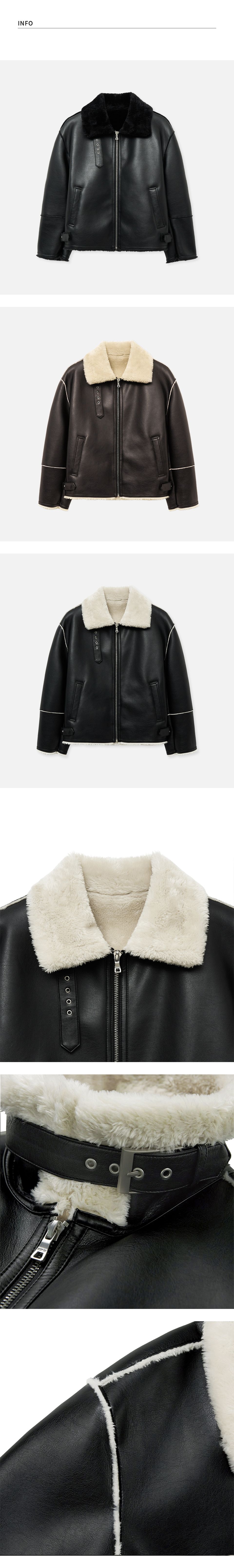 MUSINSA | DRAW FIT Oversized Line Mustang Jacket [BLACK]