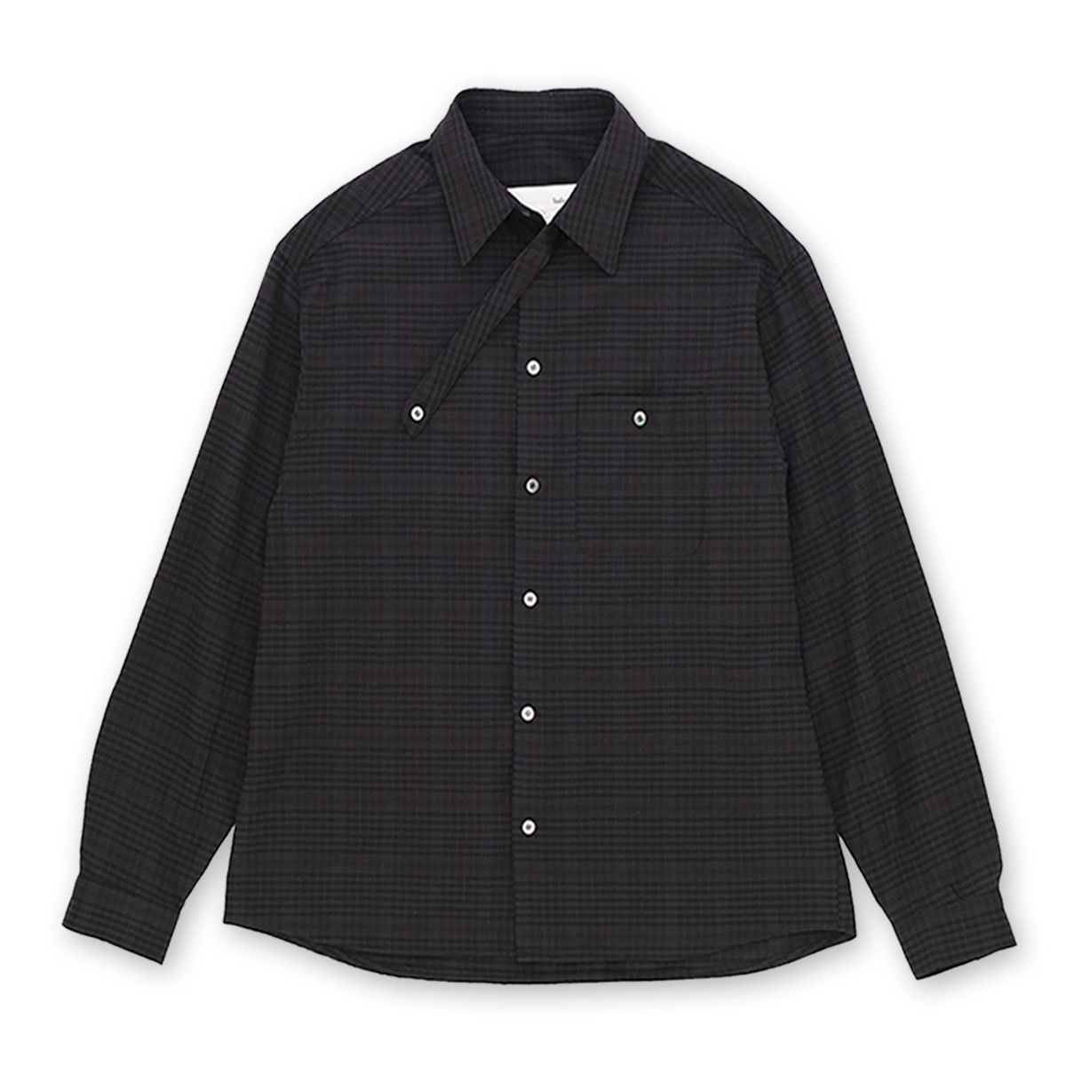 사일육공(FOURONESIXZERO) TRANS COLLAR SHIRTS 0004_VER BALANCE(BLACK)
