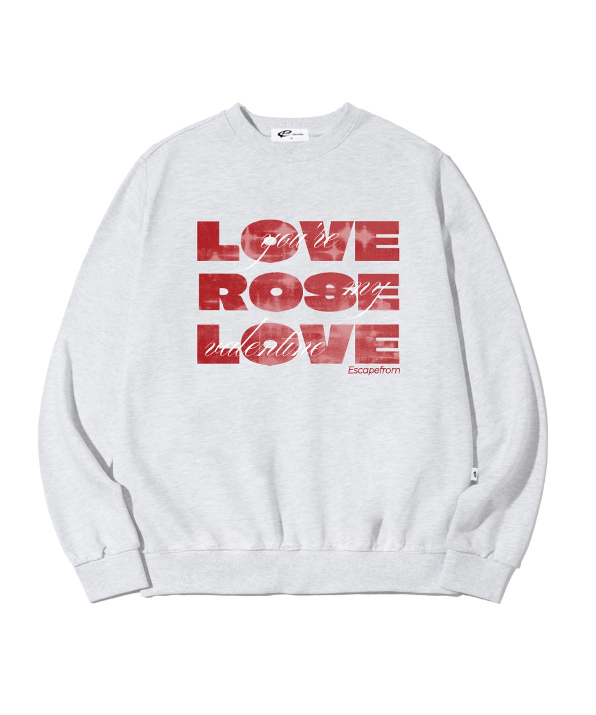 이스케이프프롬(ESCAPEFROM) 러브로즈러브 프린트 맨투맨 [2color]
