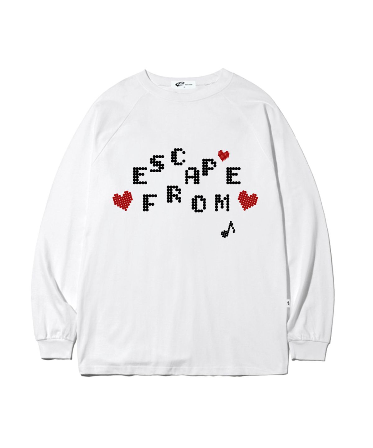 이스케이프프롬(ESCAPEFROM) 하트비트 써클 로고 프린트 롱슬리브 [2color]