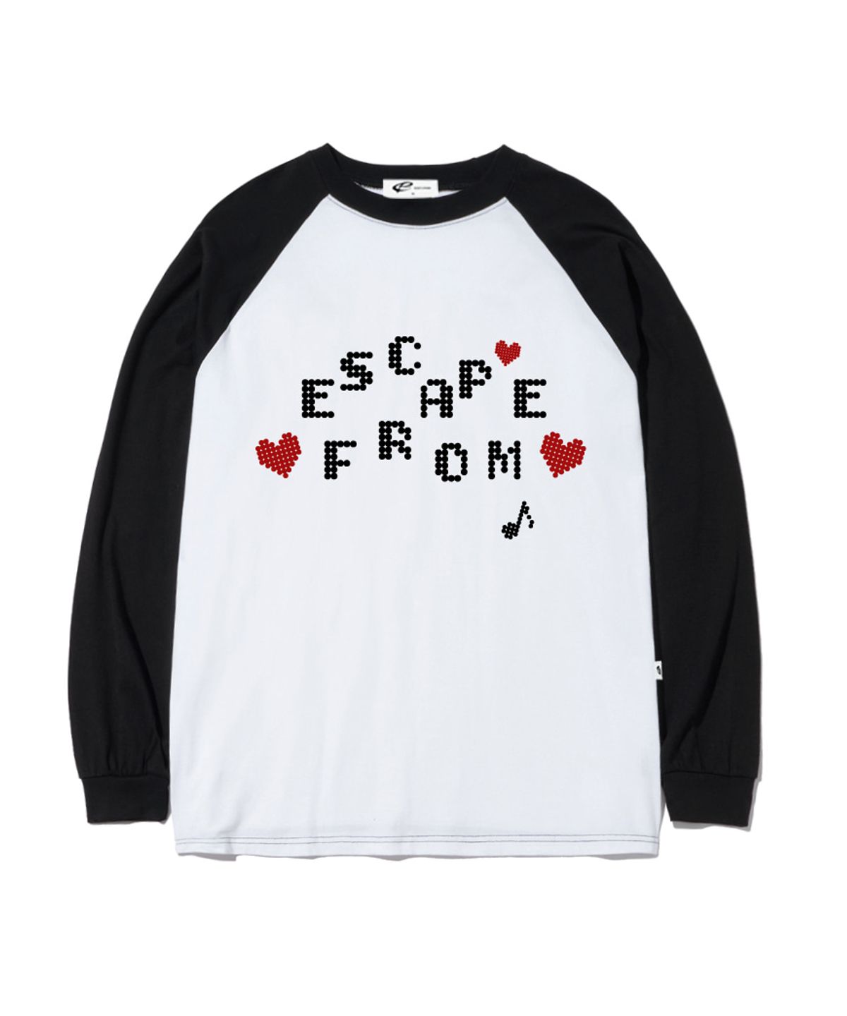 이스케이프프롬(ESCAPEFROM) 하트비트 써클 로고 프린트 롱슬리브 [2color]