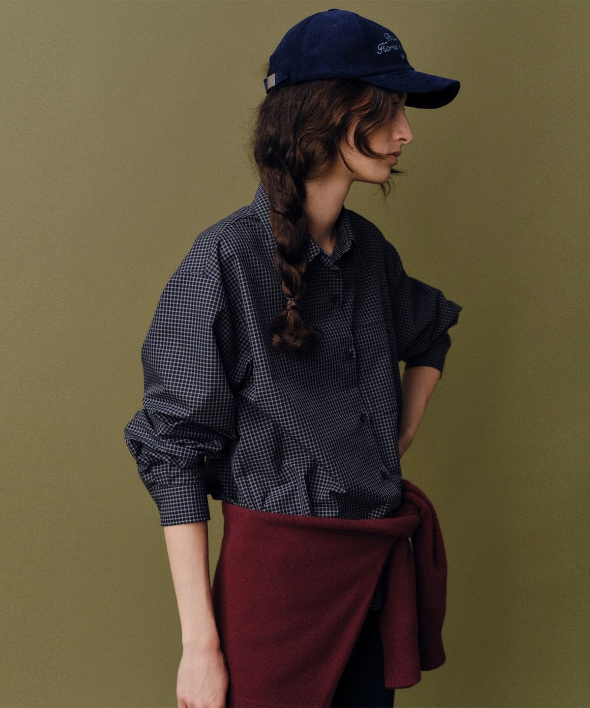 베이오드(BAIE OUD) Classic check shirts_navy