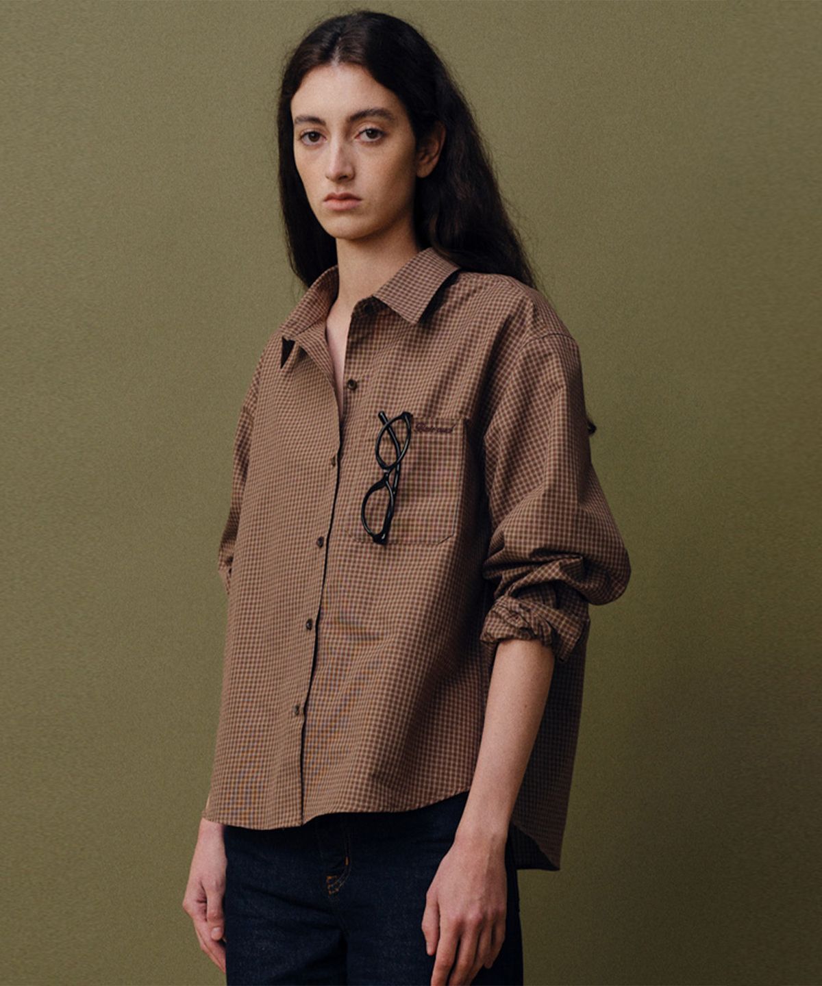 베이오드(BAIE OUD) Classic check shirts_brown