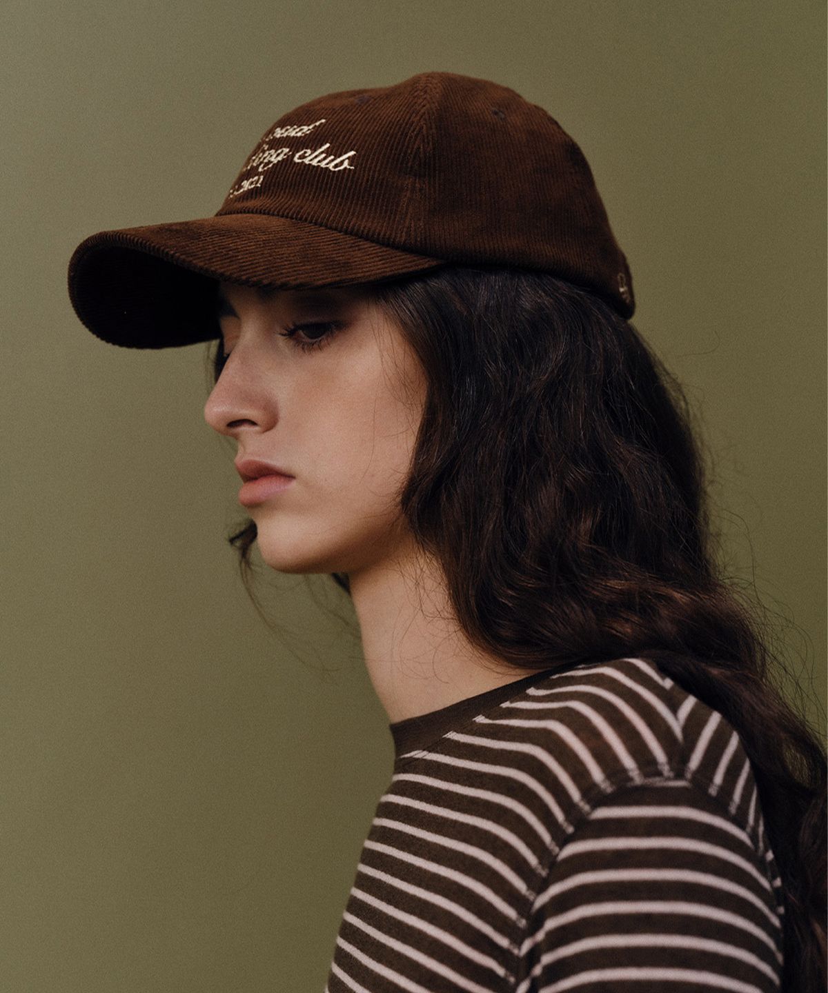 베이오드(BAIE OUD) Corduroy horse riding club ball cap_brown