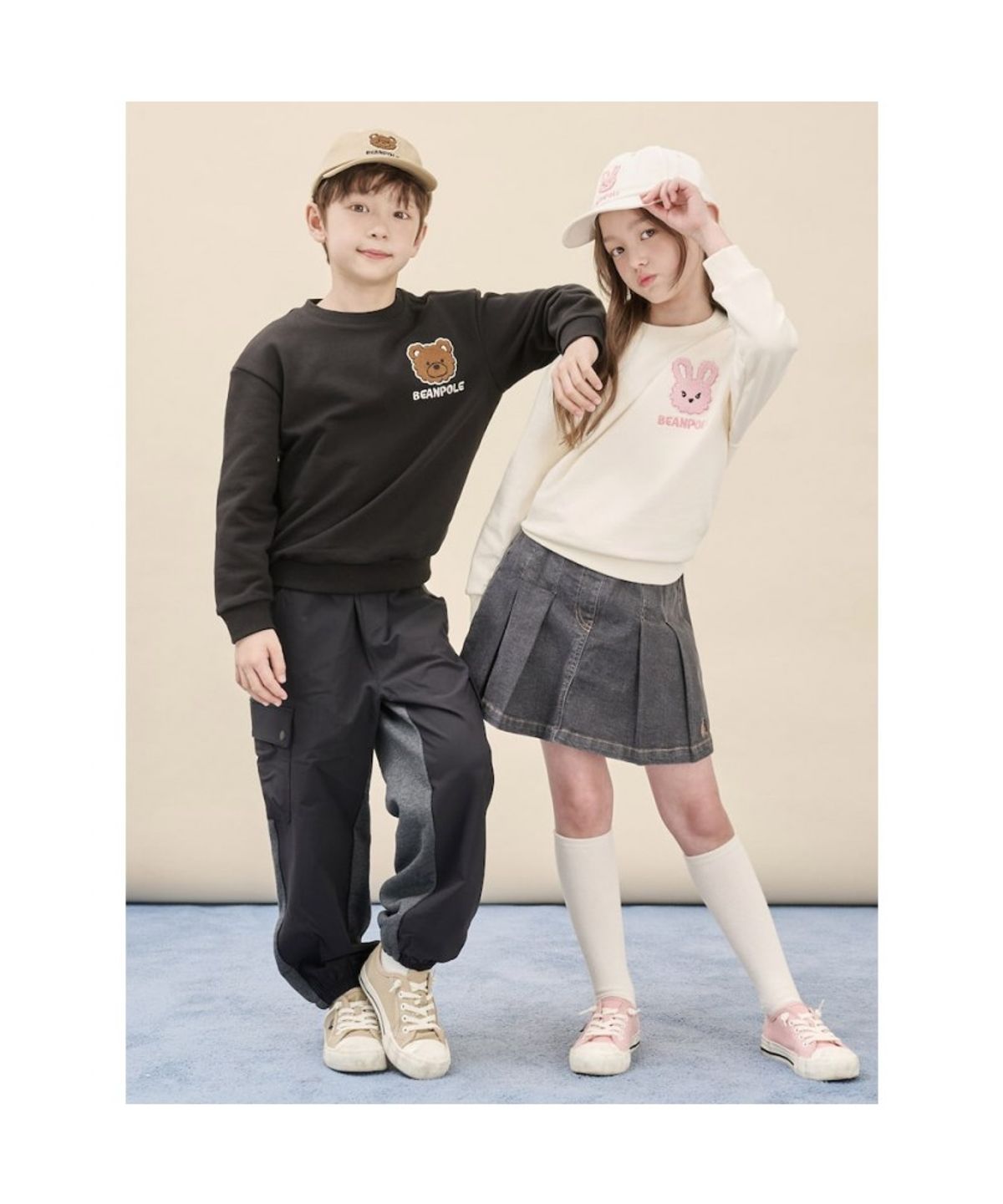 빈폴 키즈(BEANPOLE KIDS) 부클자수 토끼 빙키 스웨트 셔츠  아이보리 (BI5X41U030)