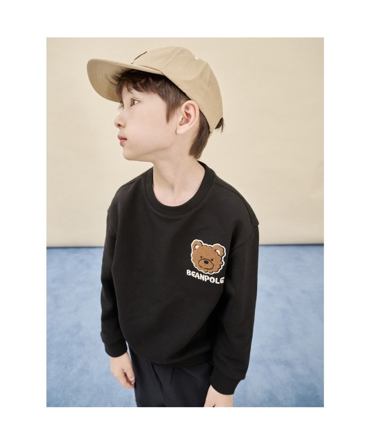 빈폴 키즈(BEANPOLE KIDS) 부클자수 곰돌이 폴키 스웨트 셔츠  블랙 (BI5X41U035)