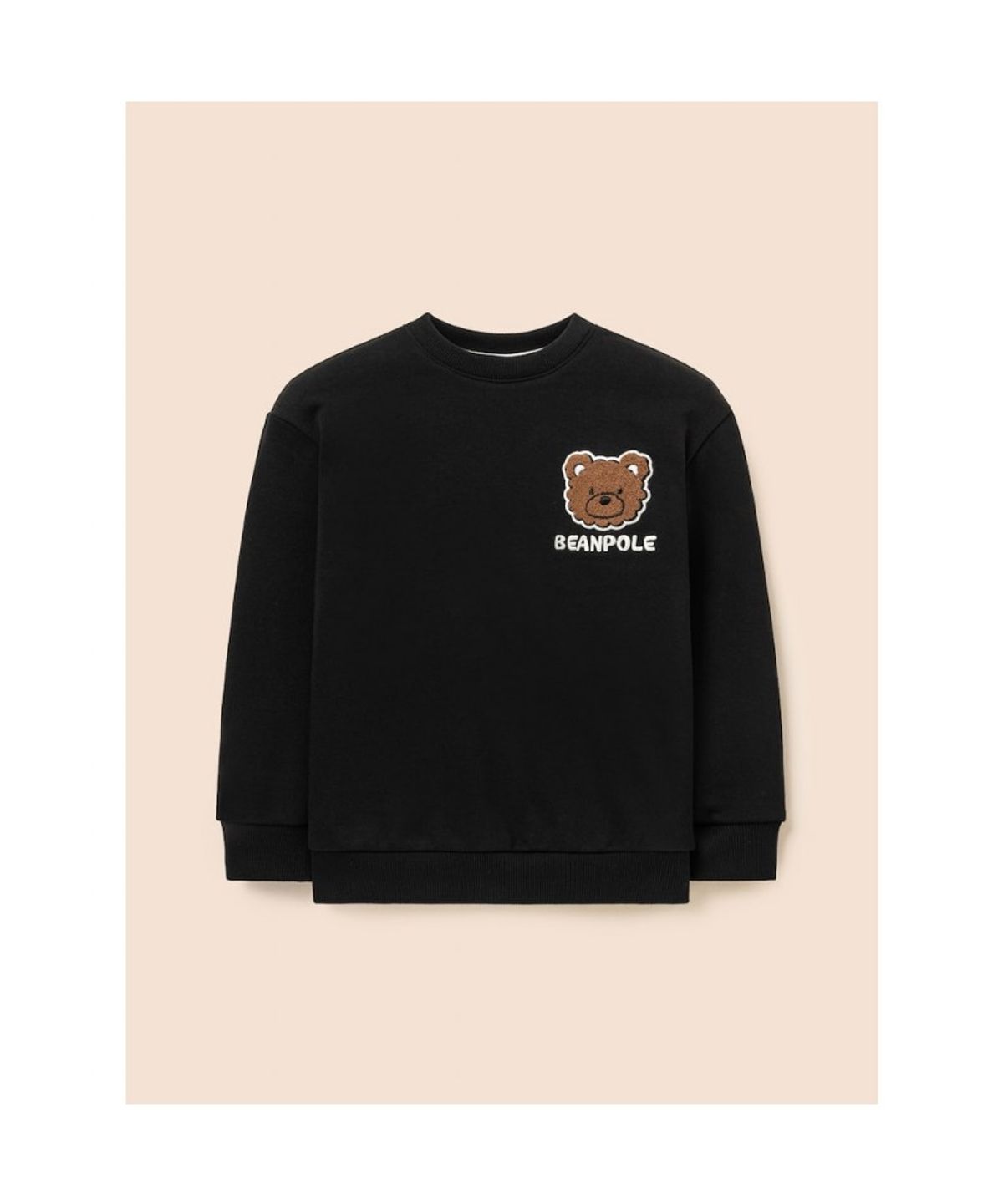 빈폴 키즈(BEANPOLE KIDS) 부클자수 곰돌이 폴키 스웨트 셔츠  블랙 (BI5X41U035)