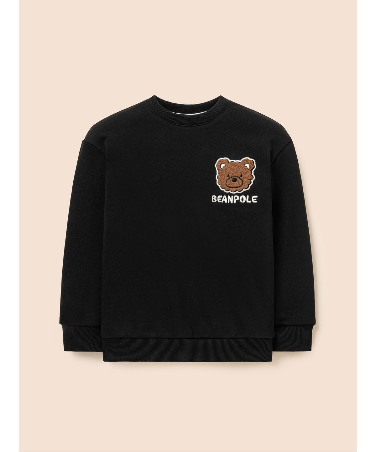 빈폴 키즈(BEANPOLE KIDS) 부클자수 곰돌이 폴키 스웨트 셔츠  블랙 (BI5X41U035)