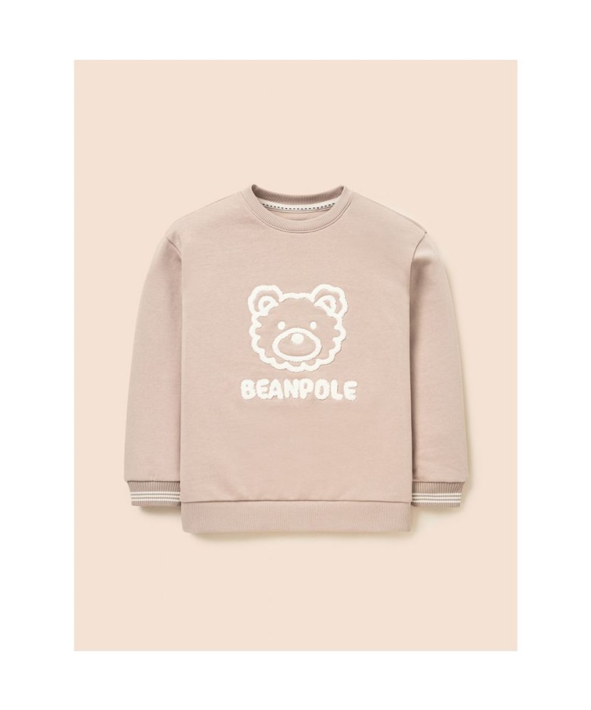 빈폴 키즈(BEANPOLE KIDS) 자수 곰돌이 폴키 스웨트 셔츠  베이지 (BI5X41U08A) (BI5X41U08A) (BI5X41U08A)